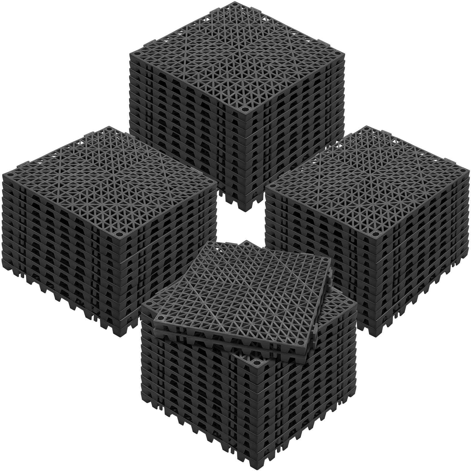 Interlocking Tile 50PCS Black, Drainage Tiles 12