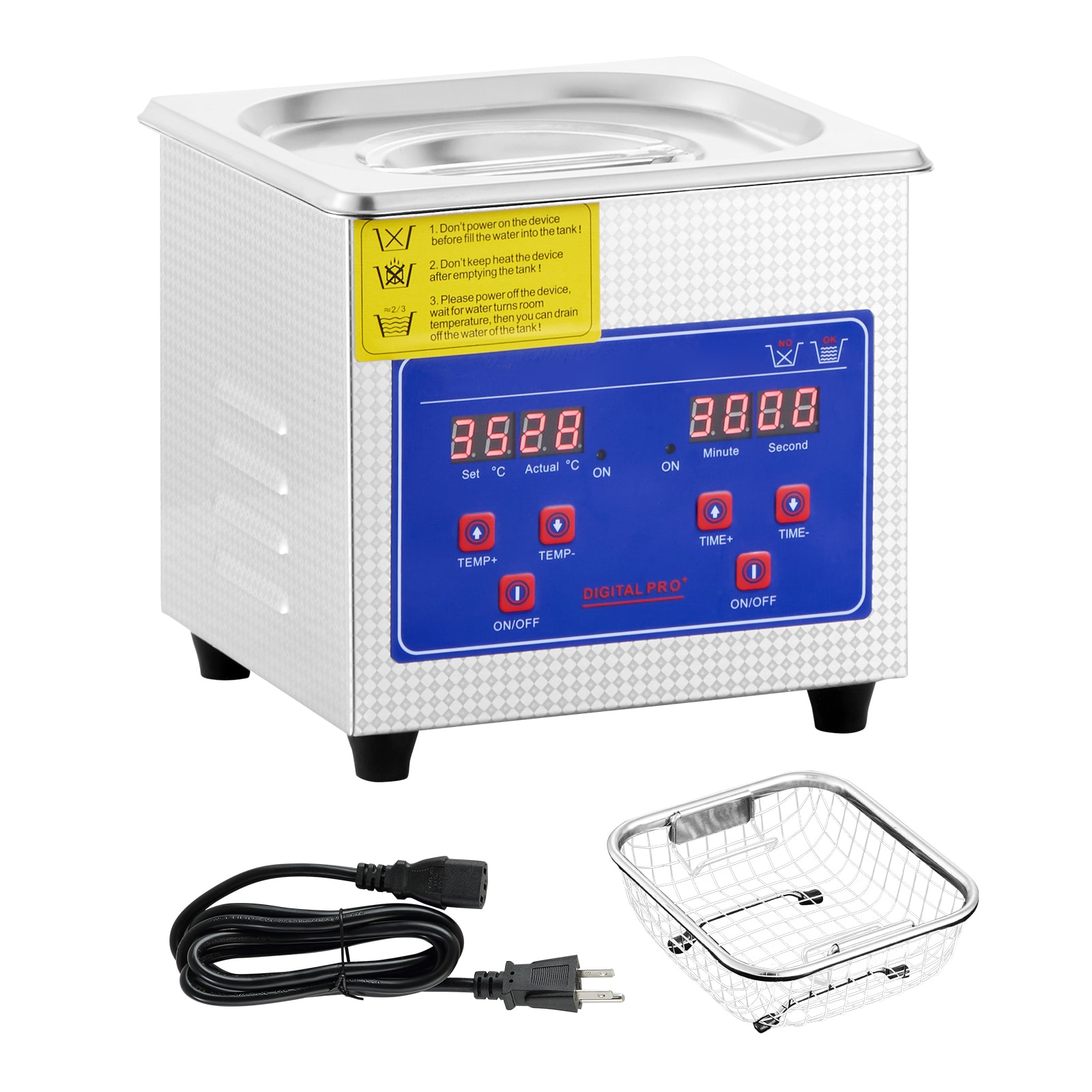 Ultrasonic Cleaner 1.3L Professional Ultrasonic Cleaner with Digital Timer 40kHz Excellent Ultrasonic Cleaning Machine 110V for Jewelry Watch Ring Coin Diamond Eyeglasses Small Parts Cleaning