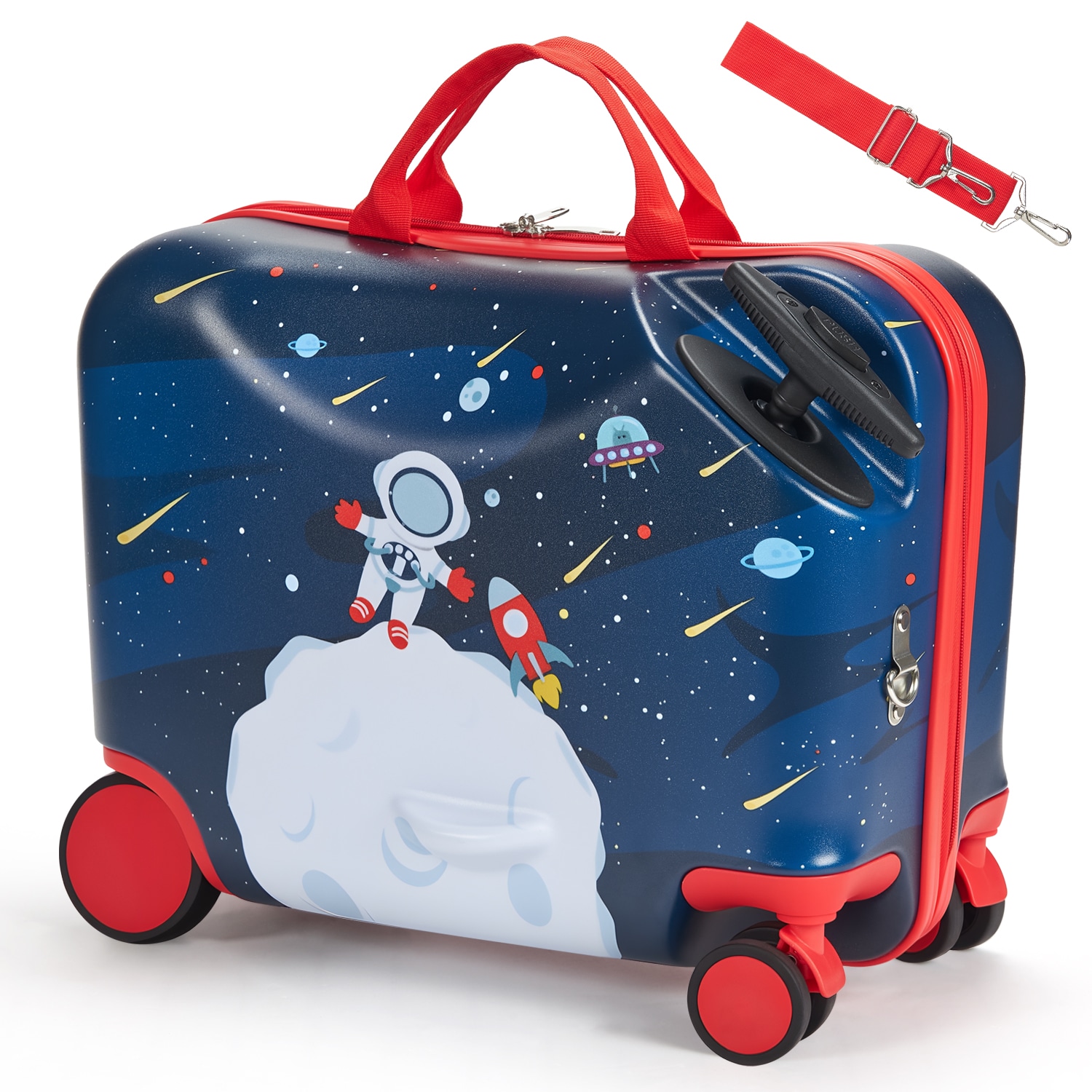 Ride-on Luggage 18-inch Lightweight Kids Scooter Suitcase with Wheels