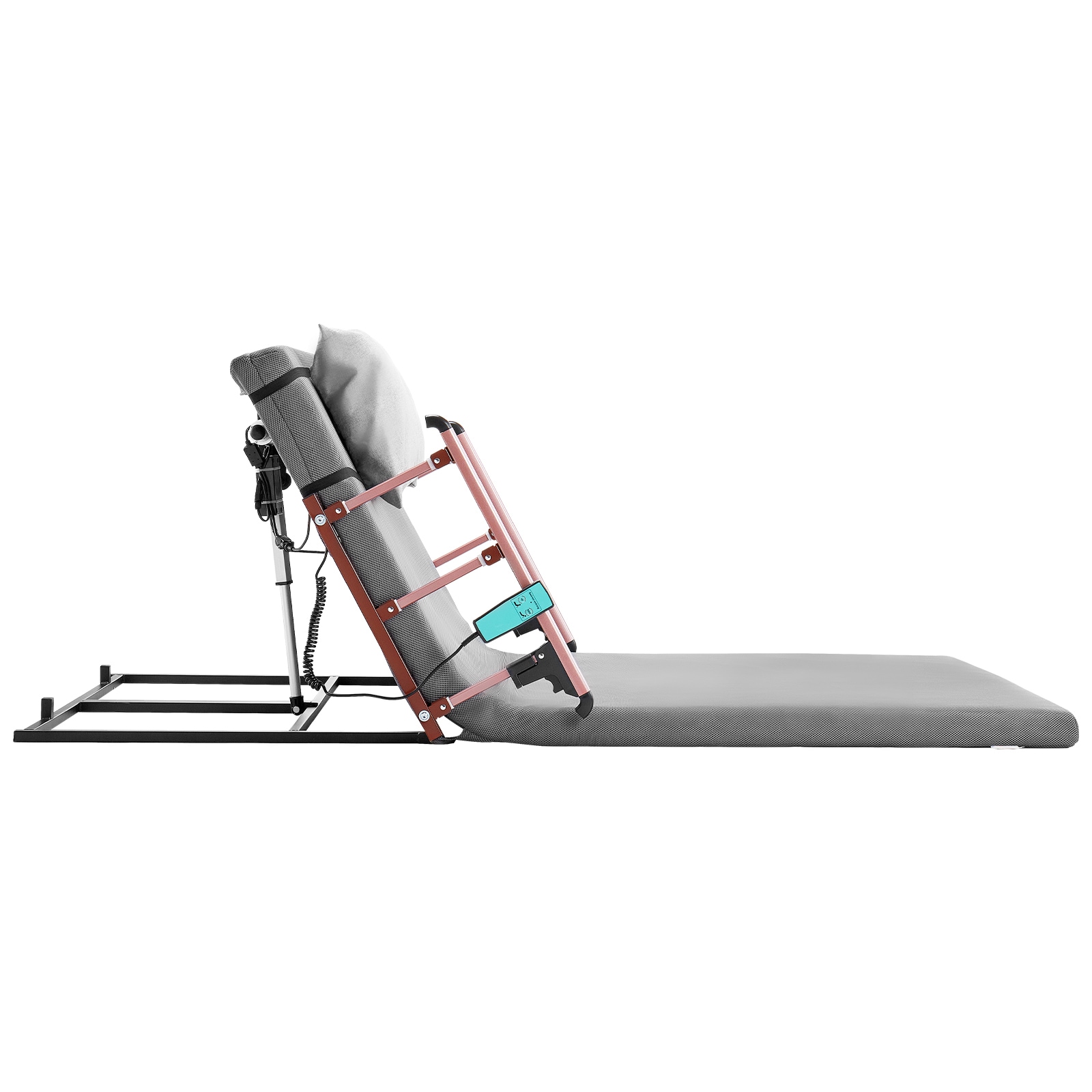 Electric Lifting Backrest 300 lbs 4-68° Adjustable with Folable Guardrail