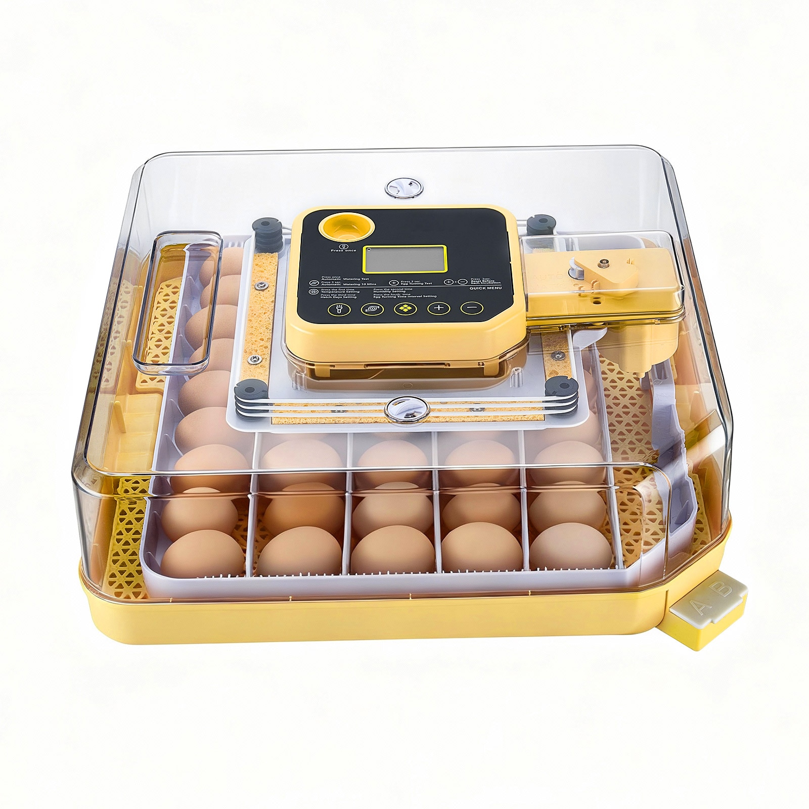 48 Egg Incubator, Automatic Egg Turner with LED Candler, Temperature Display & Auto Humidity Control, 360° View Clear Window, Poultry Eggs Incubator for Hatching Chicks Ducks Goose Quail