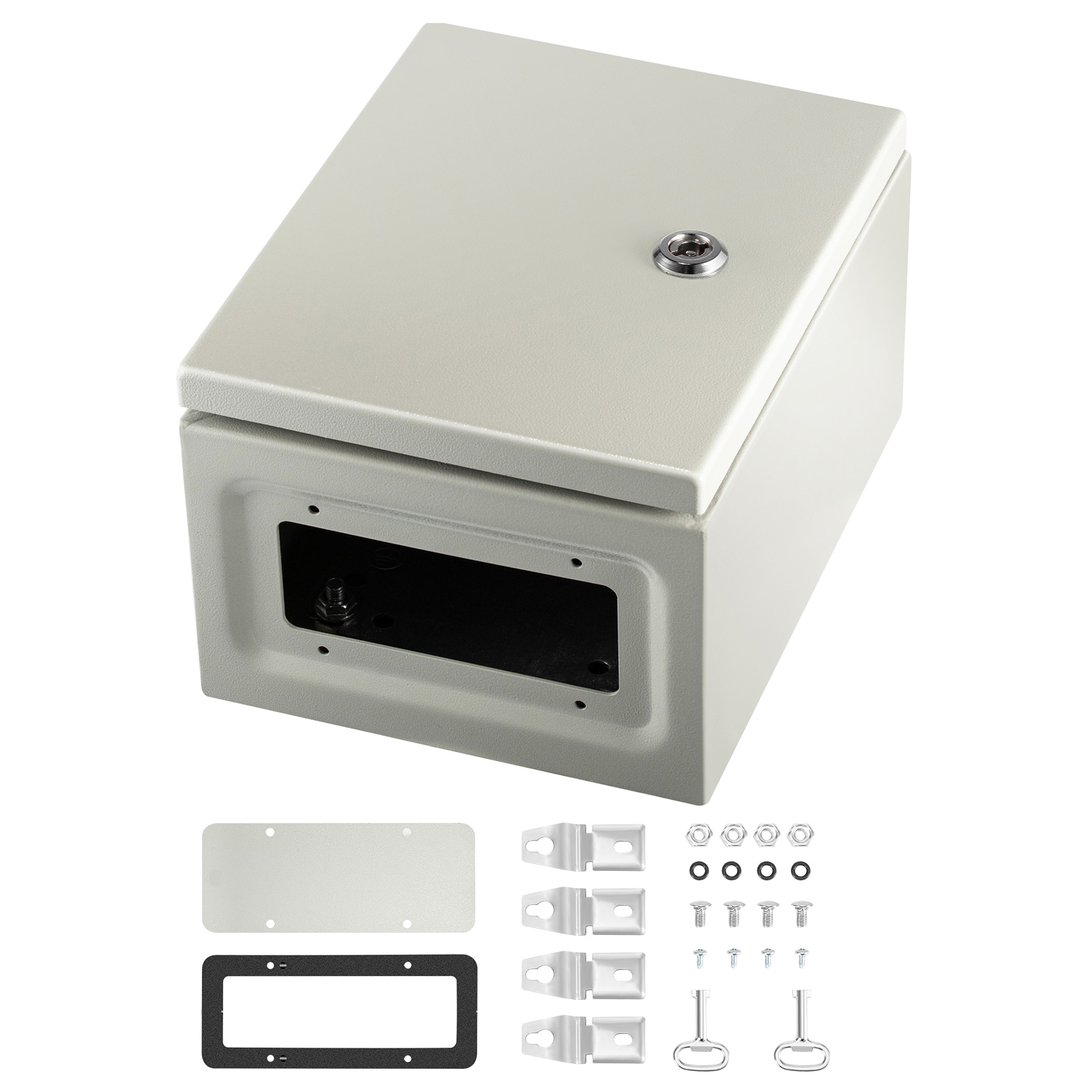 NEMA Steel Enclosure, 10 x 8 x 6'' NEMA 4X Steel Electrical Box, IP66 Waterproof & Dustproof, Outdoor/Indoor Electrical Junction Box, with Mounting Plate