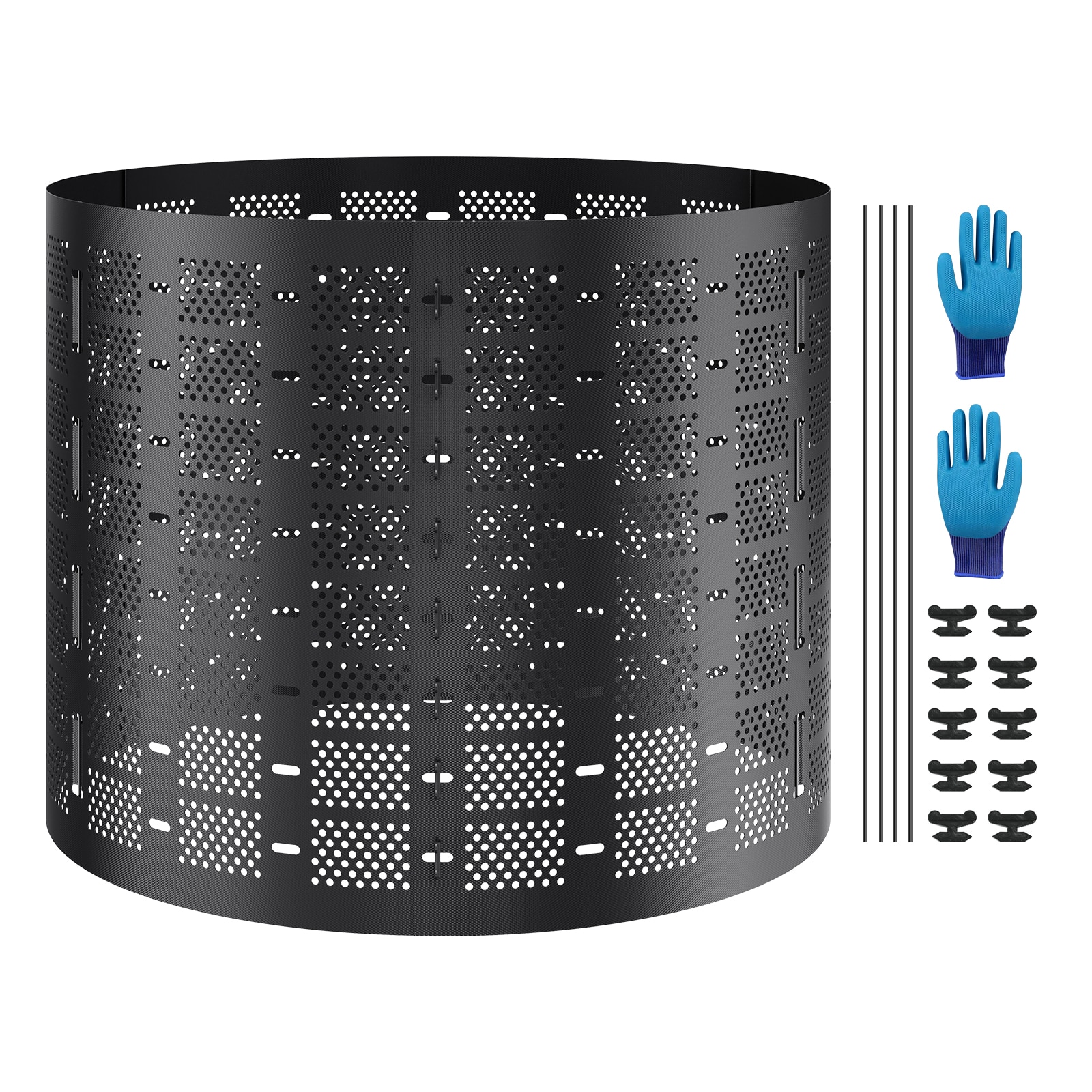 Compost Bin 220 Gallon, Outdoor Expandable Composter, Easy to Setup & Large Capacity Composting Bin, Fast Creation of Fertile Soil
