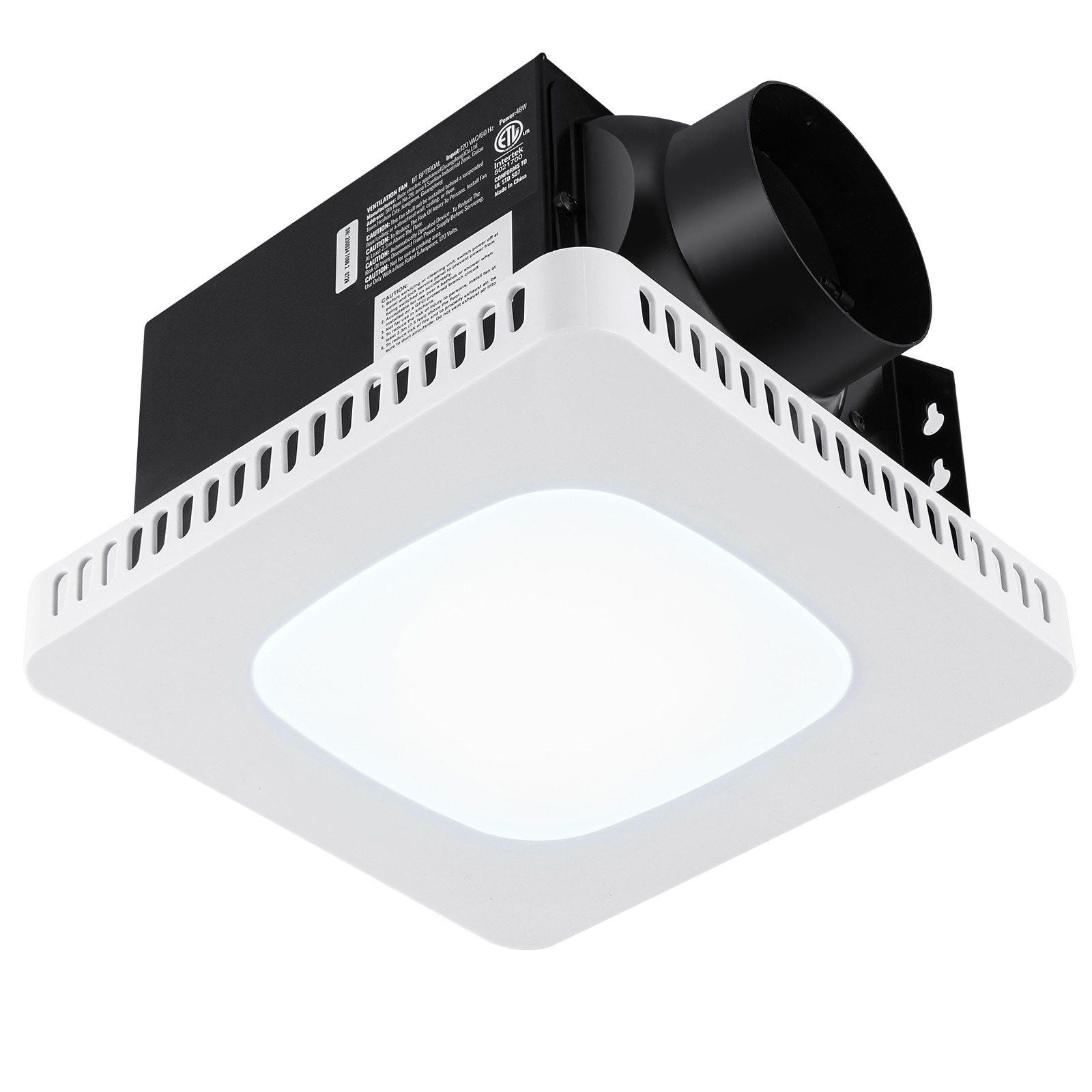 Bathroom Exhaust Fan, 80 CFM High-Efficiency Ventilation, 1.5sones Low Noise Operation All-Copper Motor, Energy-Saving Bathroom Ceiling Fan, Need For Attic Access, For Various Ceilings
