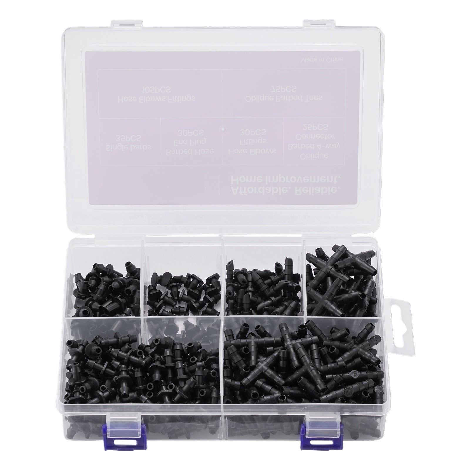 300Pcs Drip Irrigation Fitting Parts Kit for 1/4