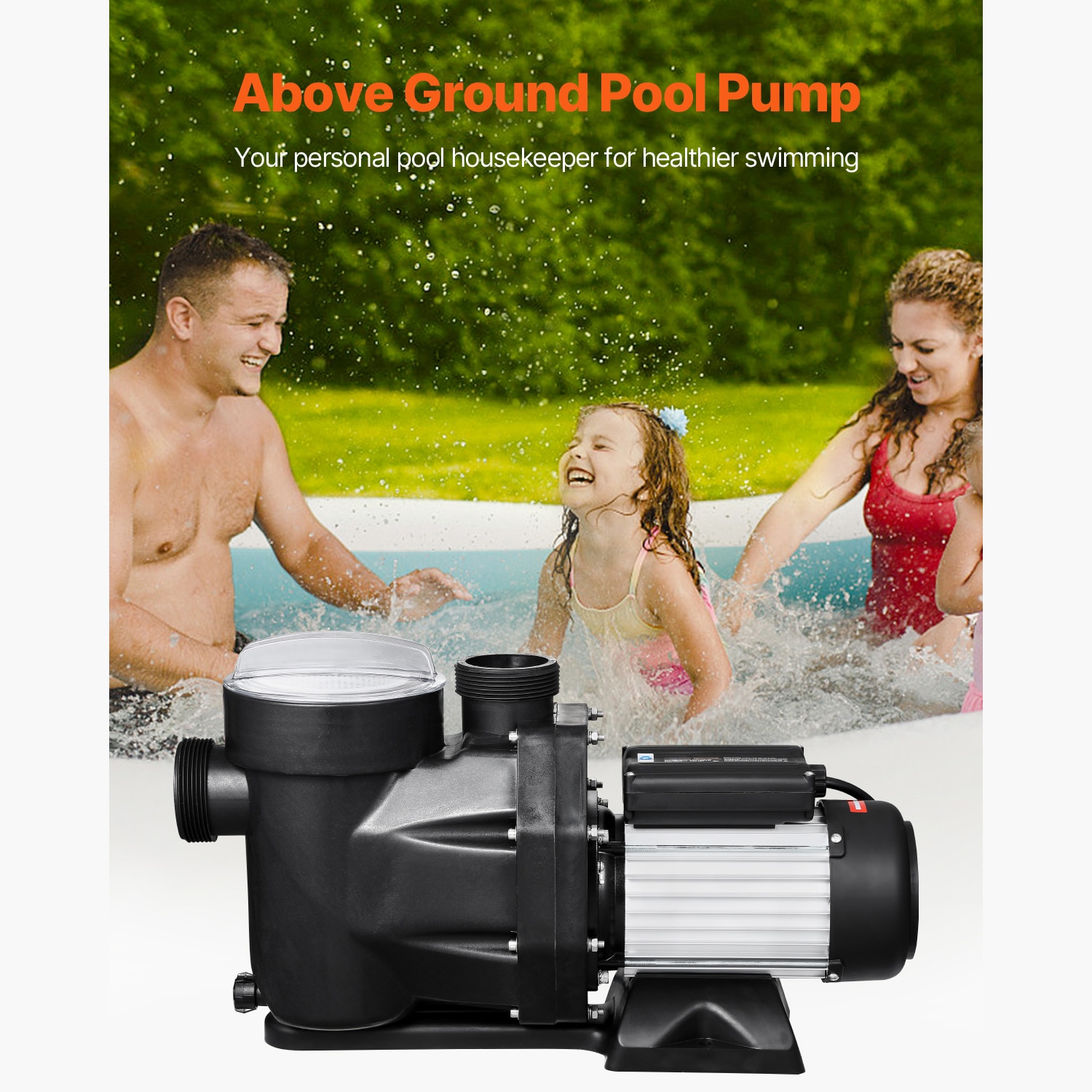 2.5 HP Above Ground Swimming Pool Pump Single Speed 148 GPM 3450 RPM 220V