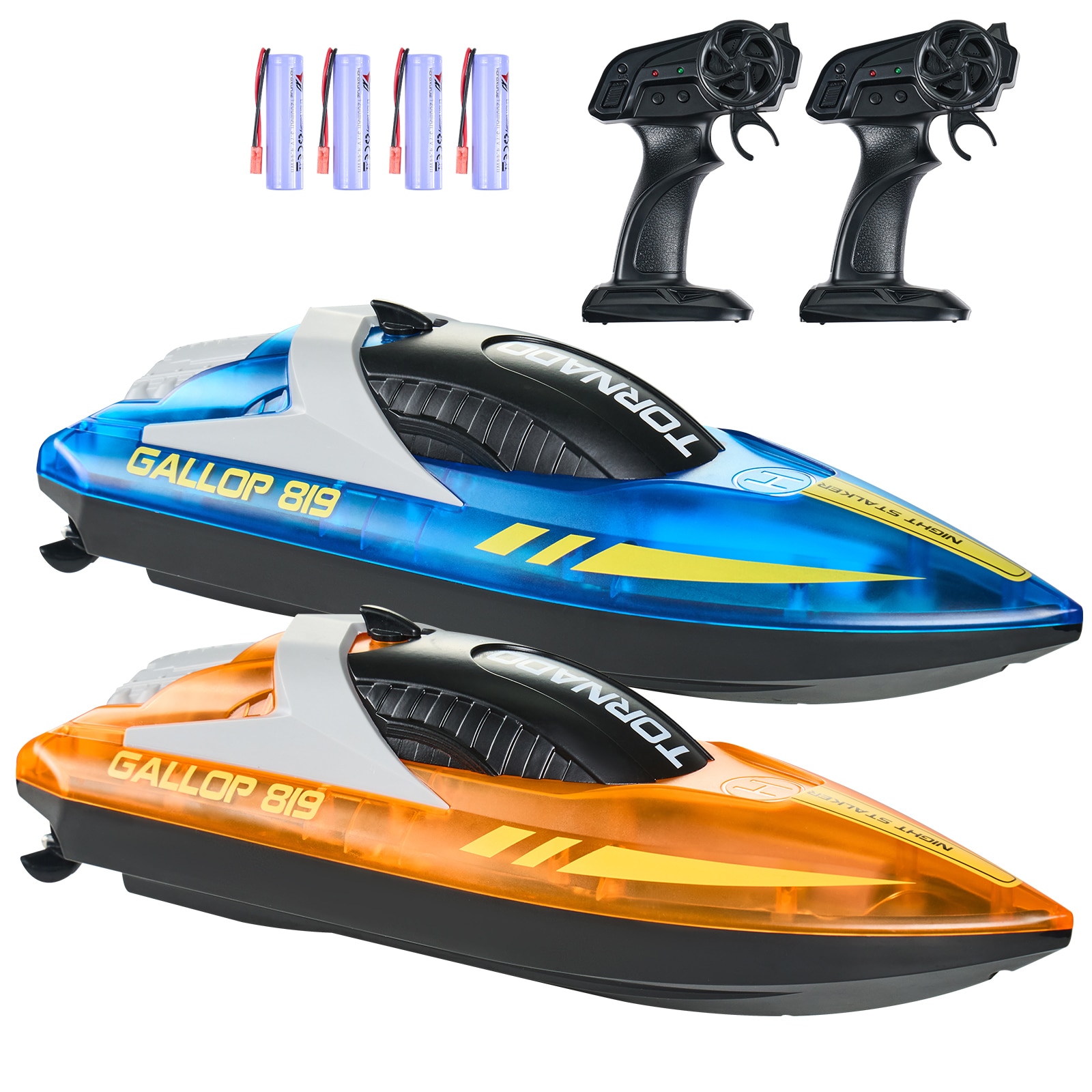 Christmas gifts! 2 PCS RC Boat 2.4 GHz Remote Control Racing Boat 12 km/h Kids Adults Gift