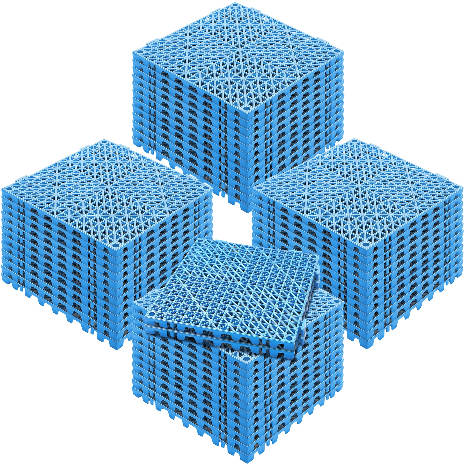 Interlocking Tile 50PCS Blue, Drainage Tiles 12