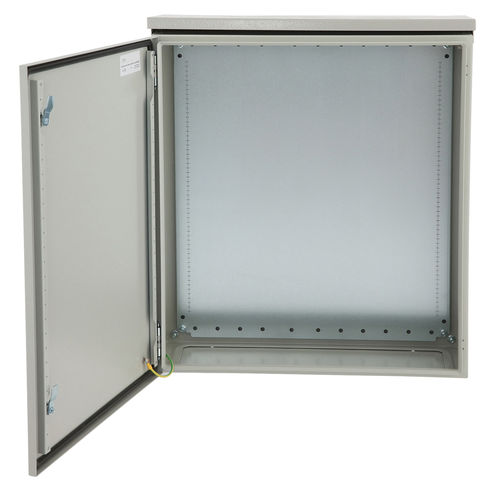 Electrical Enclosure, 24x24x8in, Tested to UL Standards NEMA 4 Outdoor Enclosure, IP65 Waterproof & Dustproof Cold-Rolled Carbon Steel Hinged Junction Box for Outdoor Indoor Use, with Rain Hood