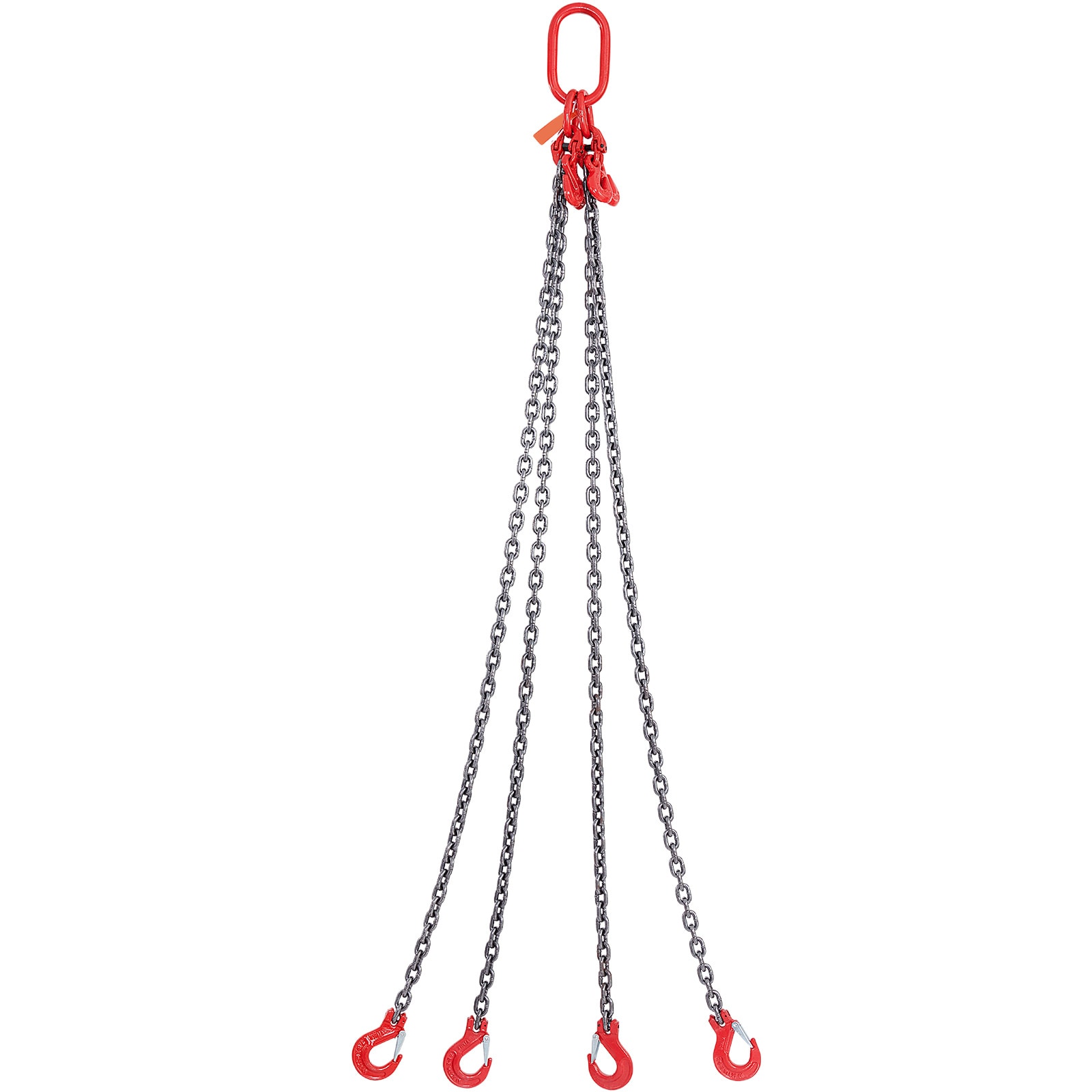 Chain Sling, 11000 lbs Weight Capacity, 5/16'' x 5' G80 Lifting Chain with Grab Hooks, DOT Certified, Blackening Coating Manganese Steel & Adjustable Length, for Dock Factory Construction Site