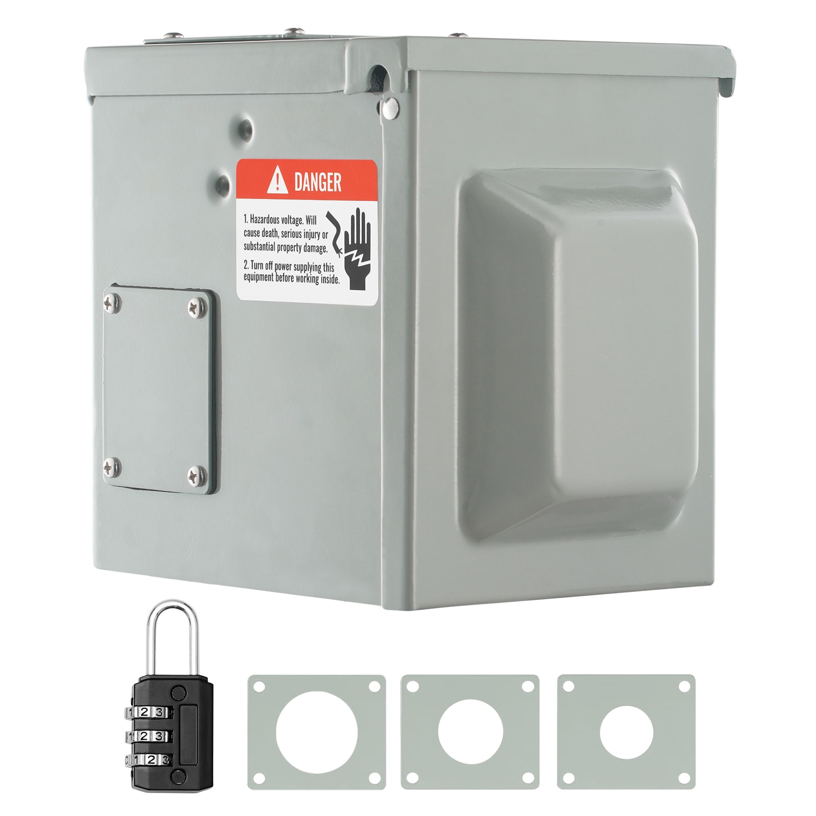 30 Amp RV Power Outlet Box, 125/250 Volt, Enclosed Lockable Outdoor RV Receptacle Box, NEMA TT-30R Weatherproof Electrical Panel, for RV Camper Trailer Motorhome Tested to UL Standards