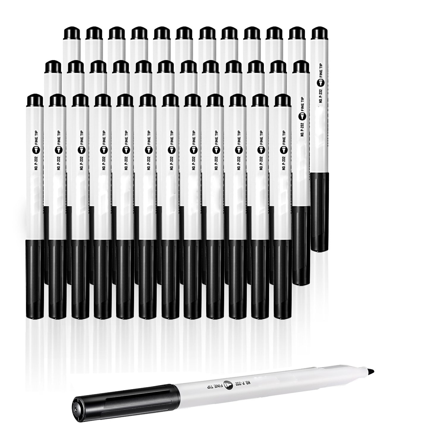 Dry Erase Markers 36 Count Black Whiteboard Markers Fine Tip Low Odor