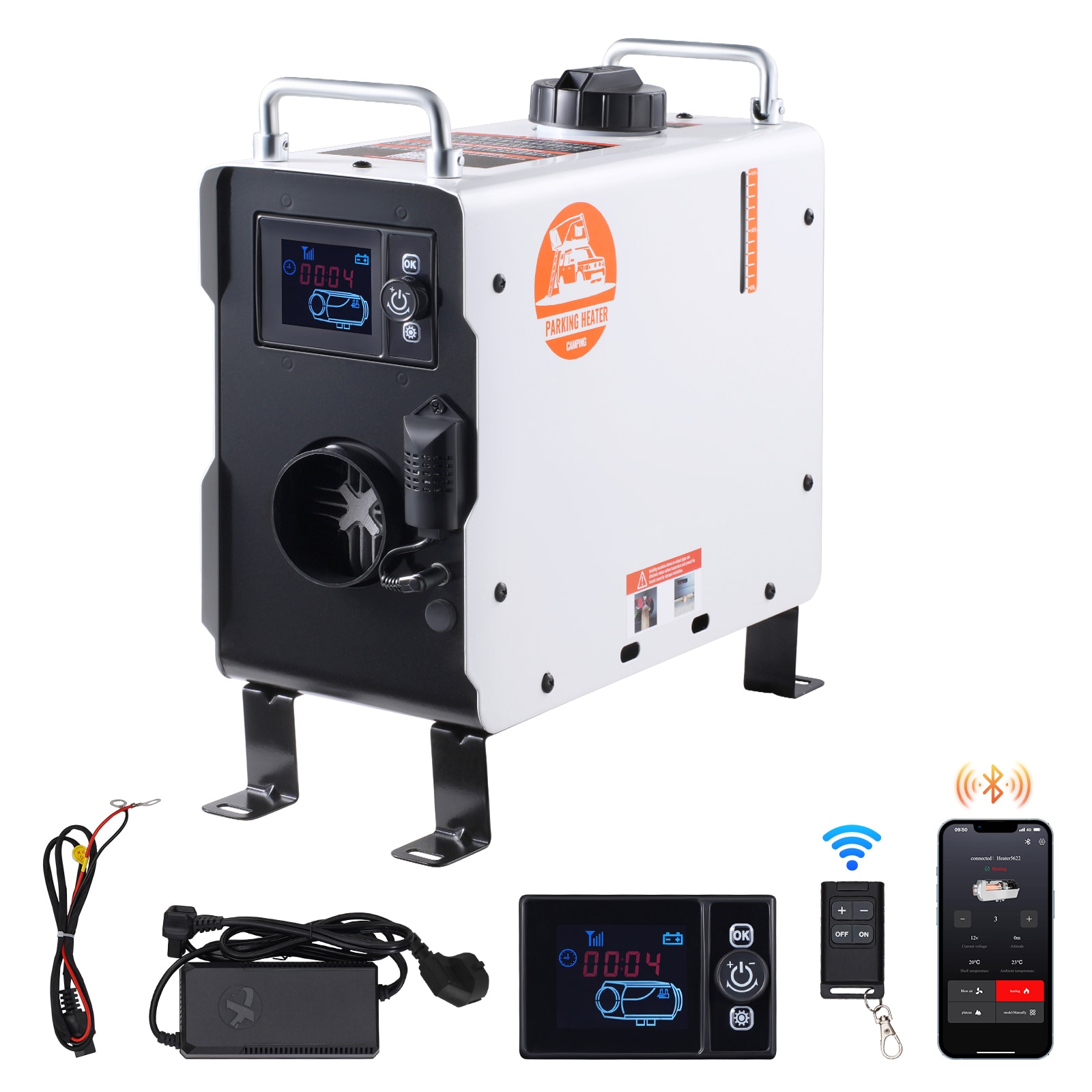 Diesel Air Heater 12V/24V 2KW Bluetooth APP Remote Control for Outdoors