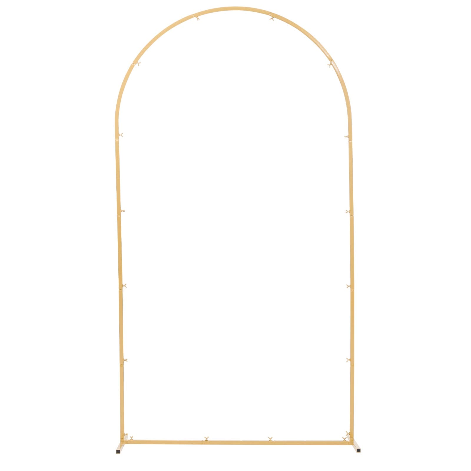 Arch Backdrop Stand, 7.2 x 4 ft, Stable Structure, Easy Assembly, 1 Piece Gold Metal Arch Backdrop Stand for Wedding, Birthday Party, Graduation, Holiday Celebration, and Ceremony Decoration