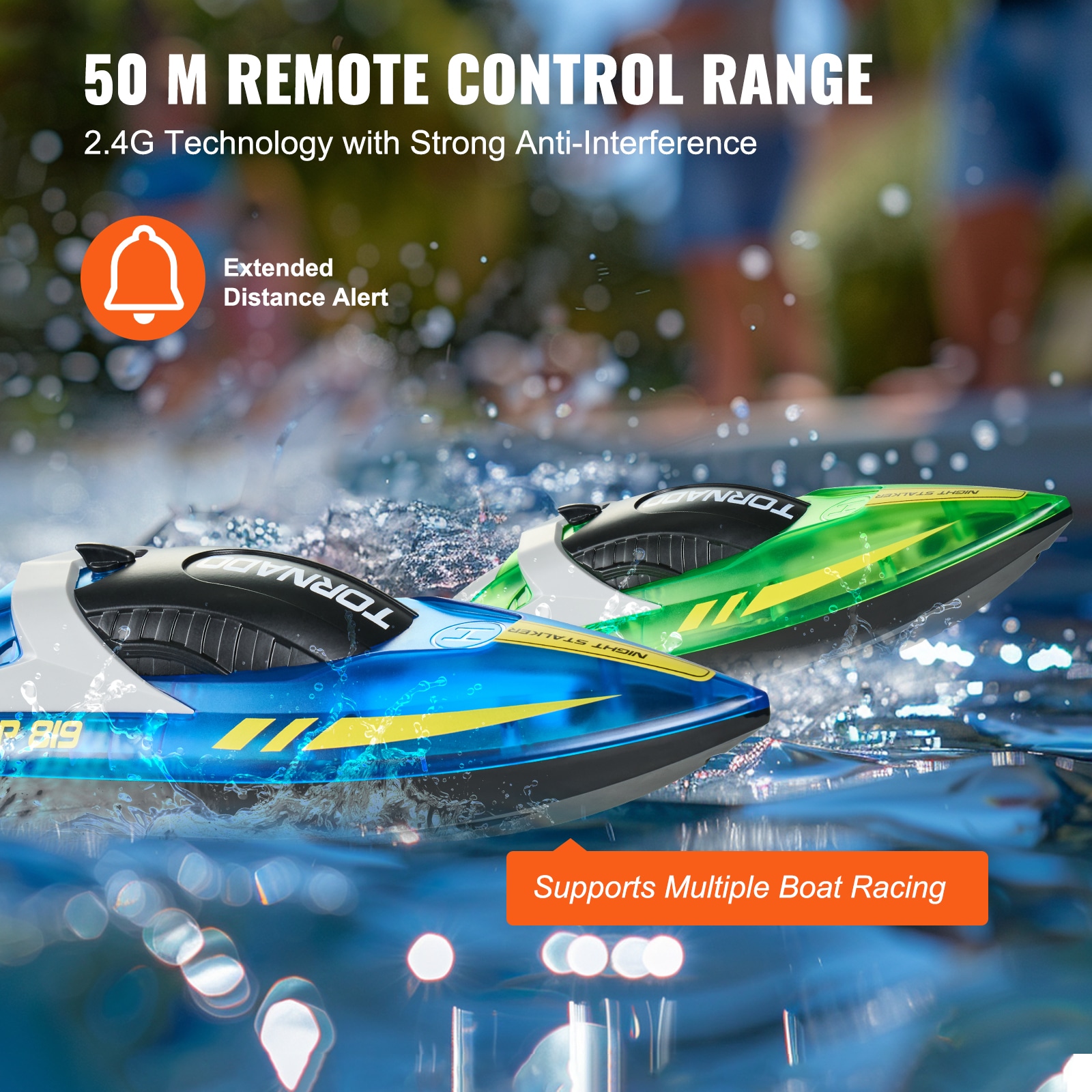 Christmas gifts! 2 PCS RC Boat 2.4 GHz Remote Control Racing Boat 12 km/h Kids Adults Gift