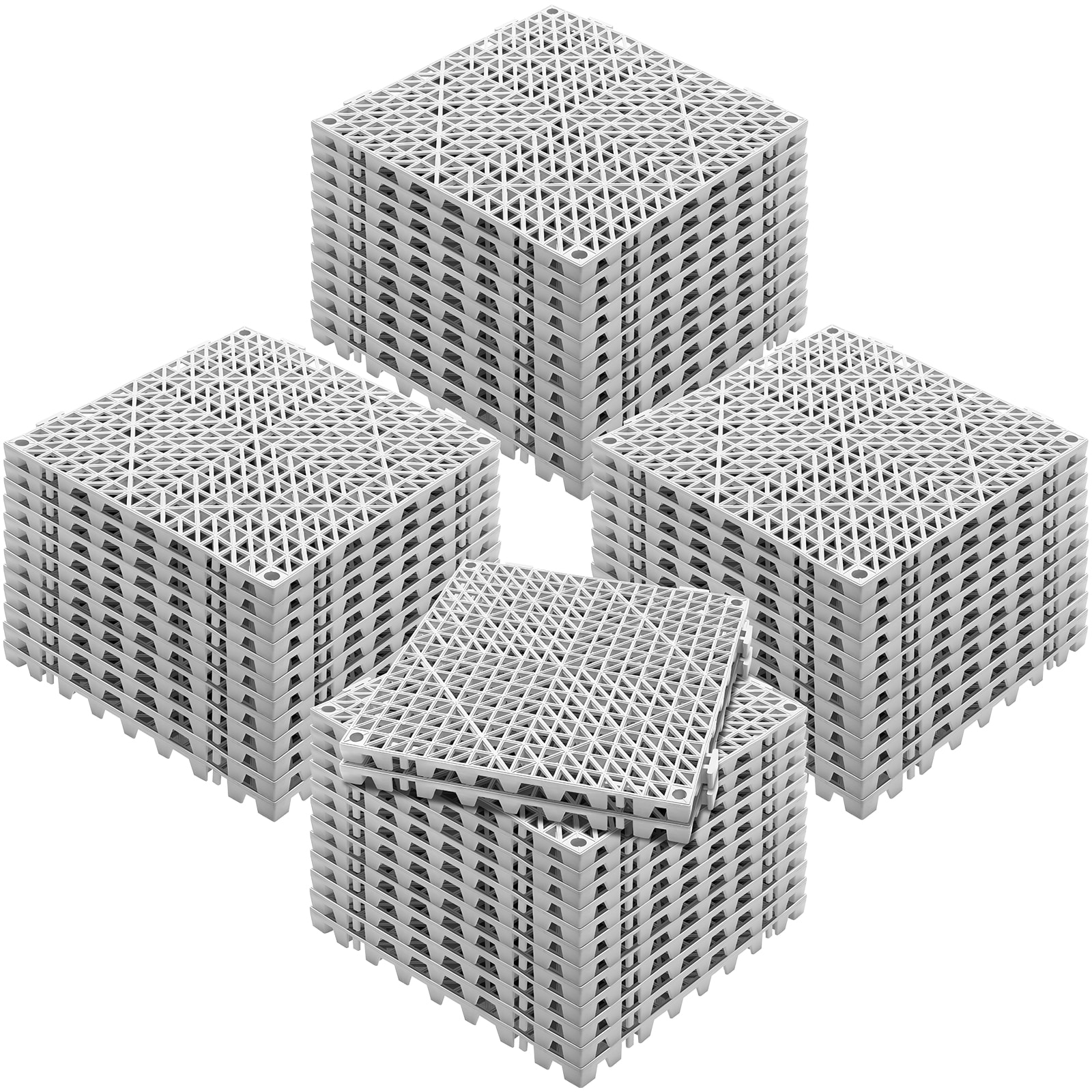Interlocking Tile 50PCS Gray, Drainage Tiles 12