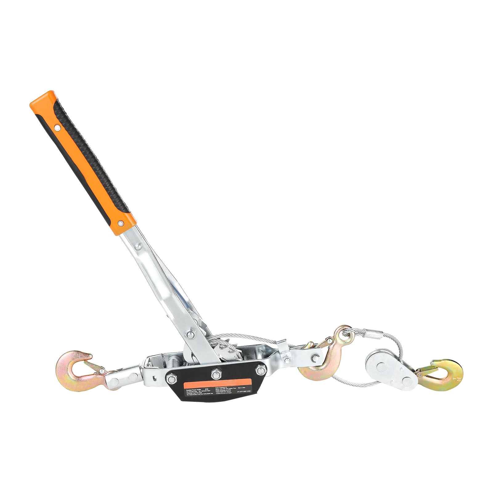 Come Along Winch, 5 Ton (11,023 lbs) Pulling Capacity, 11.5 ft Steel Cable, 3 Hooks, Heavy Duty Ratchet Power Puller Tool with Dual Gears, Automotive Hoist Cable Puller Ideal for Vehicle Rescue