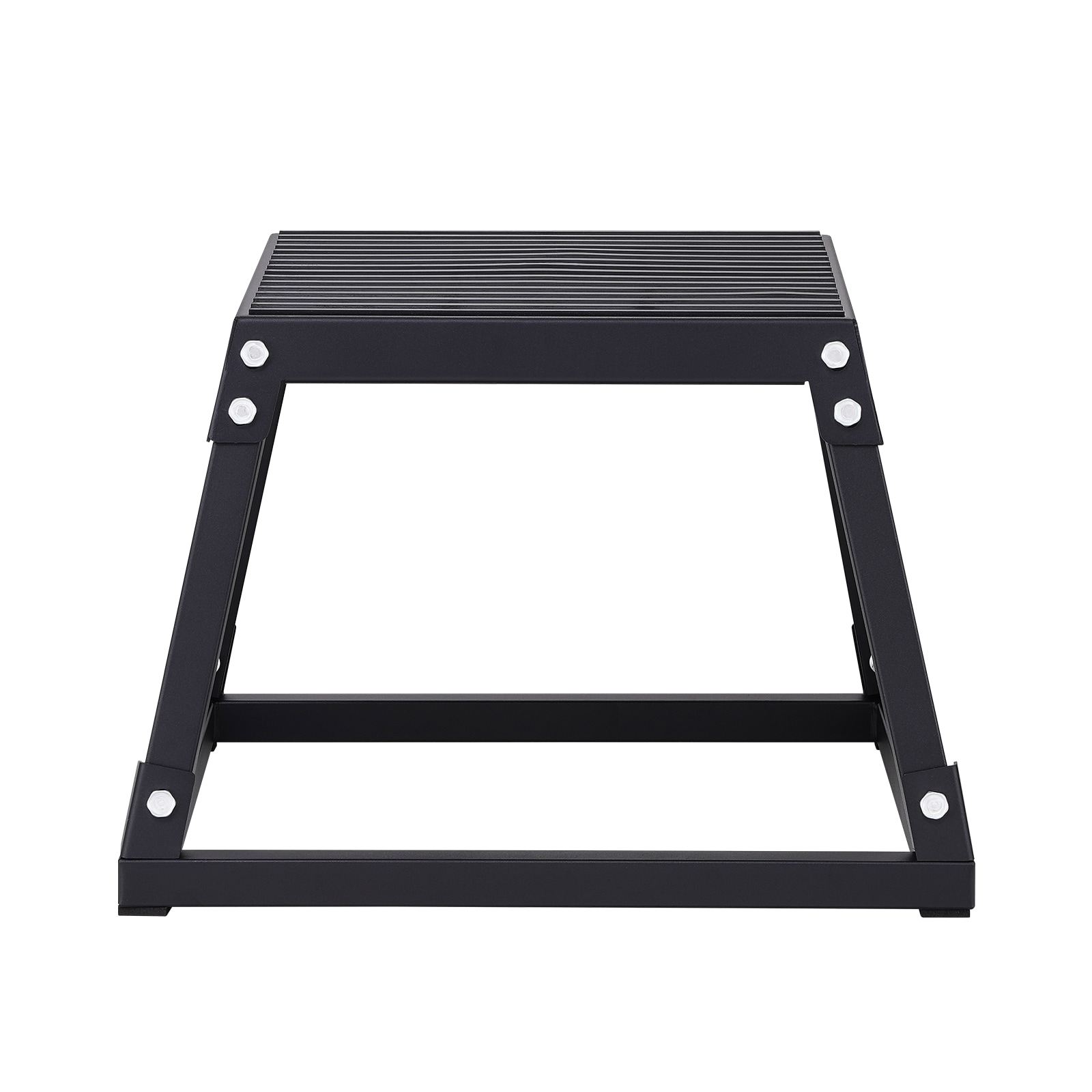 Plyometric Jump Box, 12 Inch Plyo Box, Steel Plyometric Platform and Jumping Agility Box, Anti-Slip Fitness Exercise Step Up Box for Home Gym Training, Conditioning Strength Training, Black