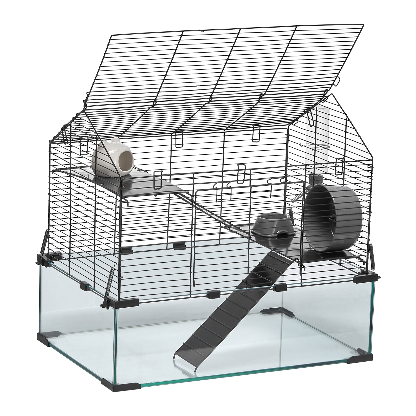 Wire Hamster Cage Habitat 22.8in Pet Rodent Gerbil Mice Small Animal House