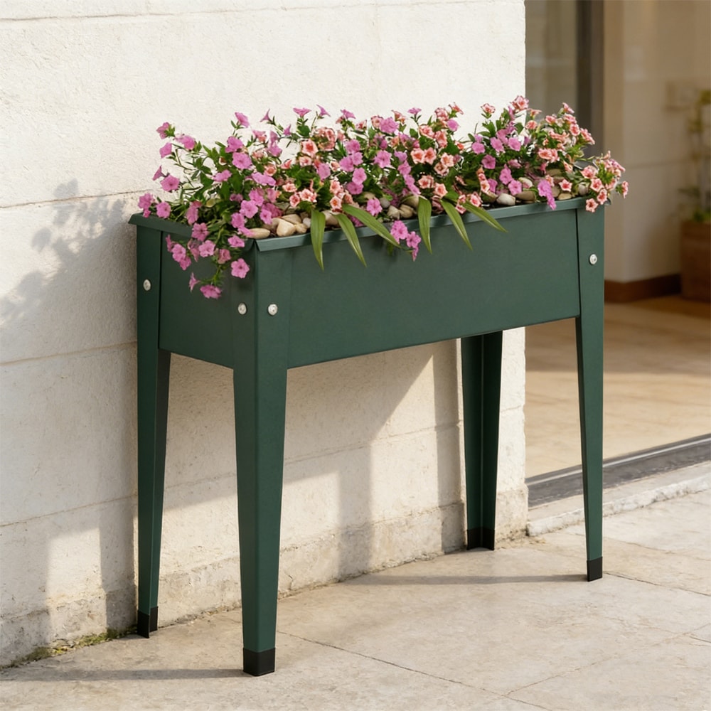 Raised Garden Bed Elevated Metal Gardening Box with Legs for Cultivating Various Plants, Flowers, Herbs, Vegetables, Fruits, Etc