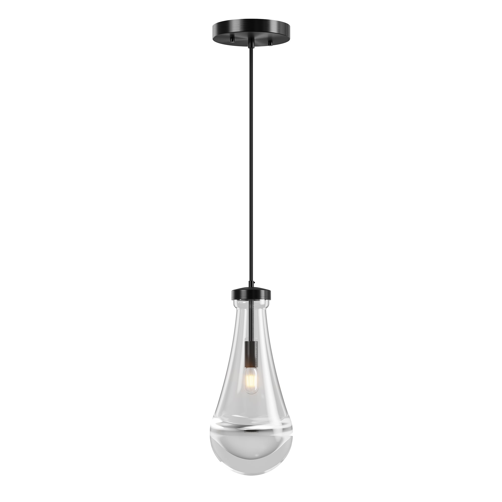 Raindrop Pendant Lights, Modern Black Pendant Lights for Kitchen Island, Dining Room Light Fixture Raindrop Chandelier, Chandelier for Living Room Hallway,Not including The Bulb