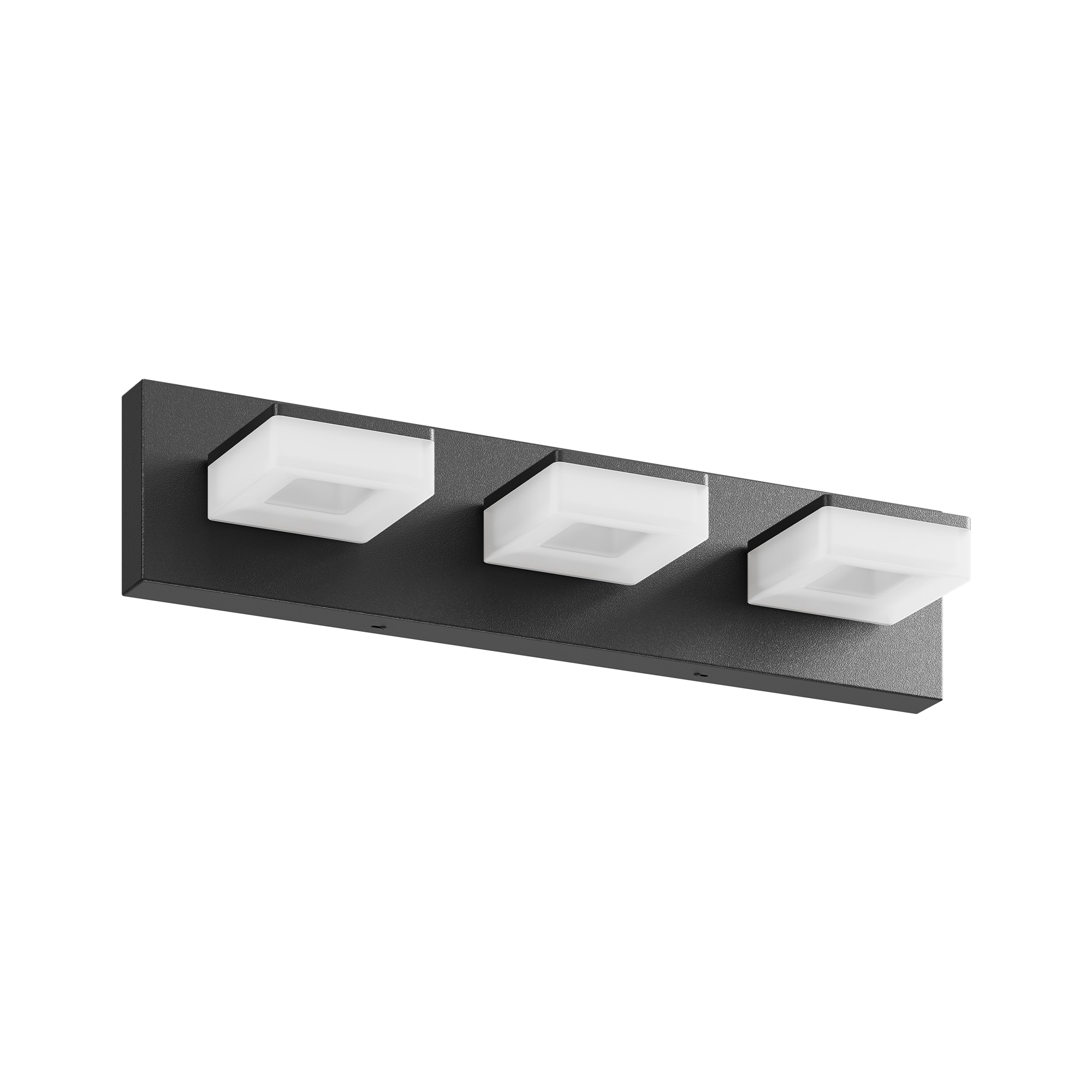 LED Modern Bathroom Vanity Light Fixtures (3-Light, 20-Inch), Matte Black Modern Acrylic Bathroom Wall Lighting Fixtures Over Mirror (Cool White 6000K)