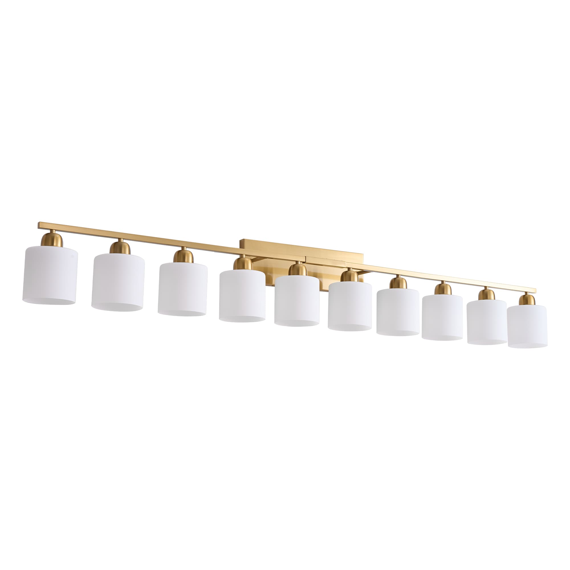 65inch Gold Bathroom Light Fixtures, Modern Bathroom Vanity Light with Milky White Glass Shade, Gold Wall Lamp Sconces for Mirror Bedroom, Living Room Hallway