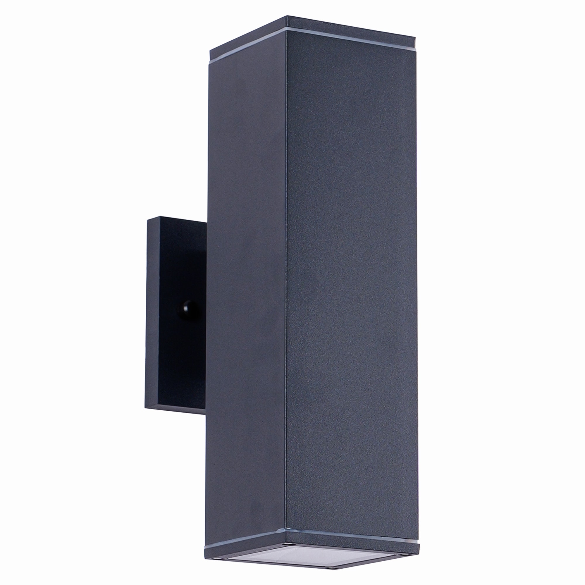 12in Outdoor Wall Lights 2 Packs,Modern Square Outdoor Porch Light,Square Cylinder Up Down Lights Aluminum Waterproof Wall Lighting Exterior Light for Porch Patio Garage(no bulb)