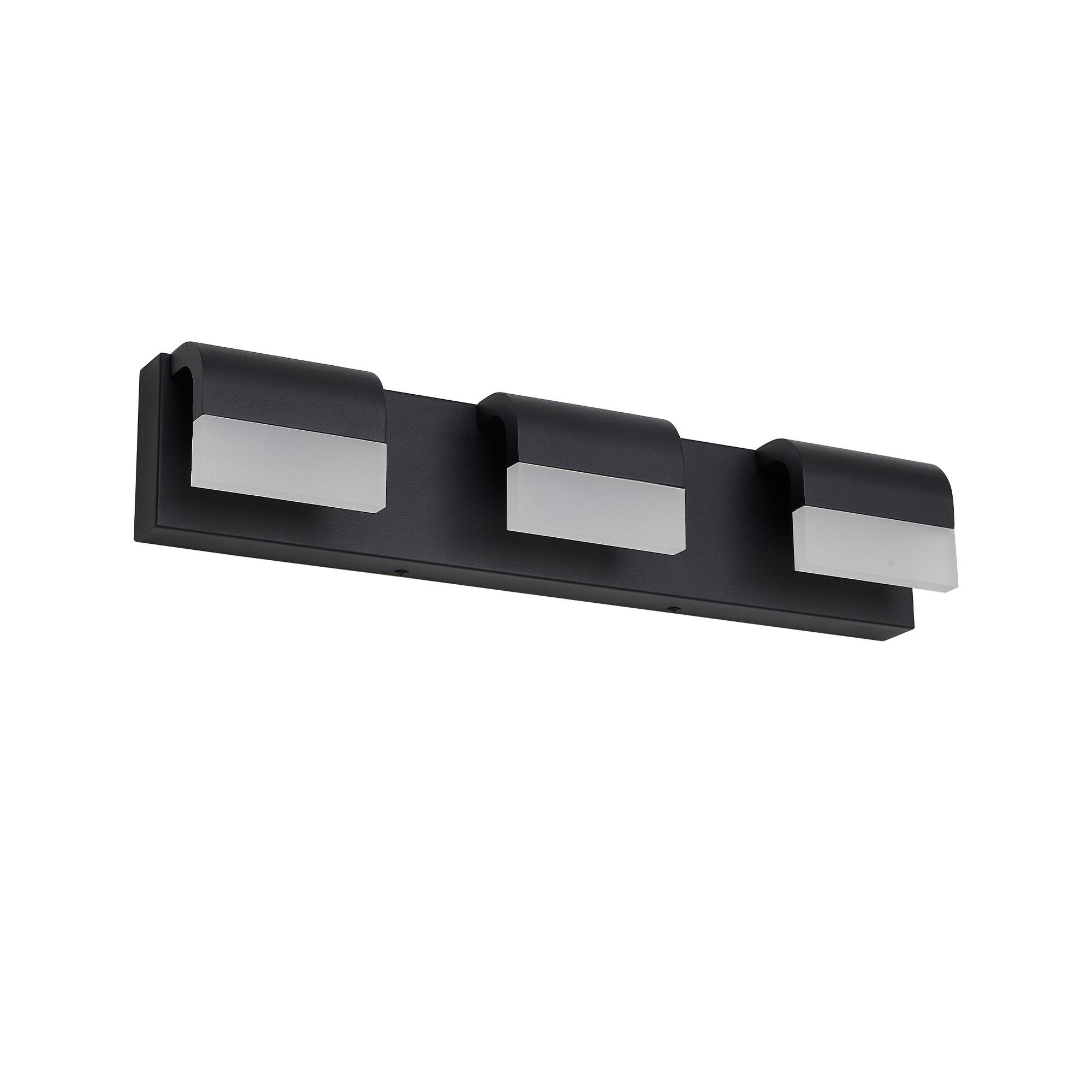 LED Contemporary Vanity Lights Fixture Bathroom Wall Light Over Mirror Matt Black 3 Lights Dimmable