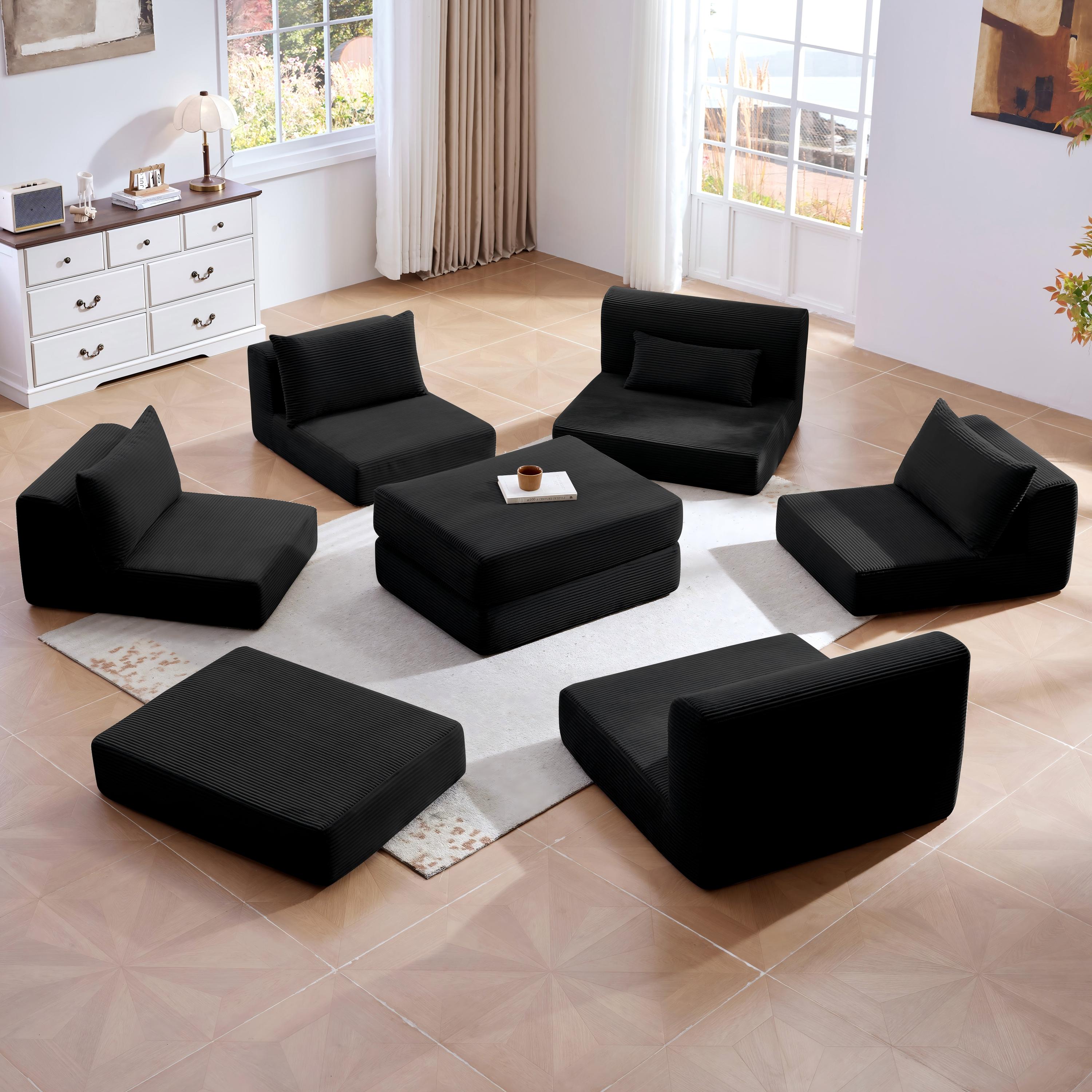 Upholstered Sectional Sofa Couch Set,Modular 100