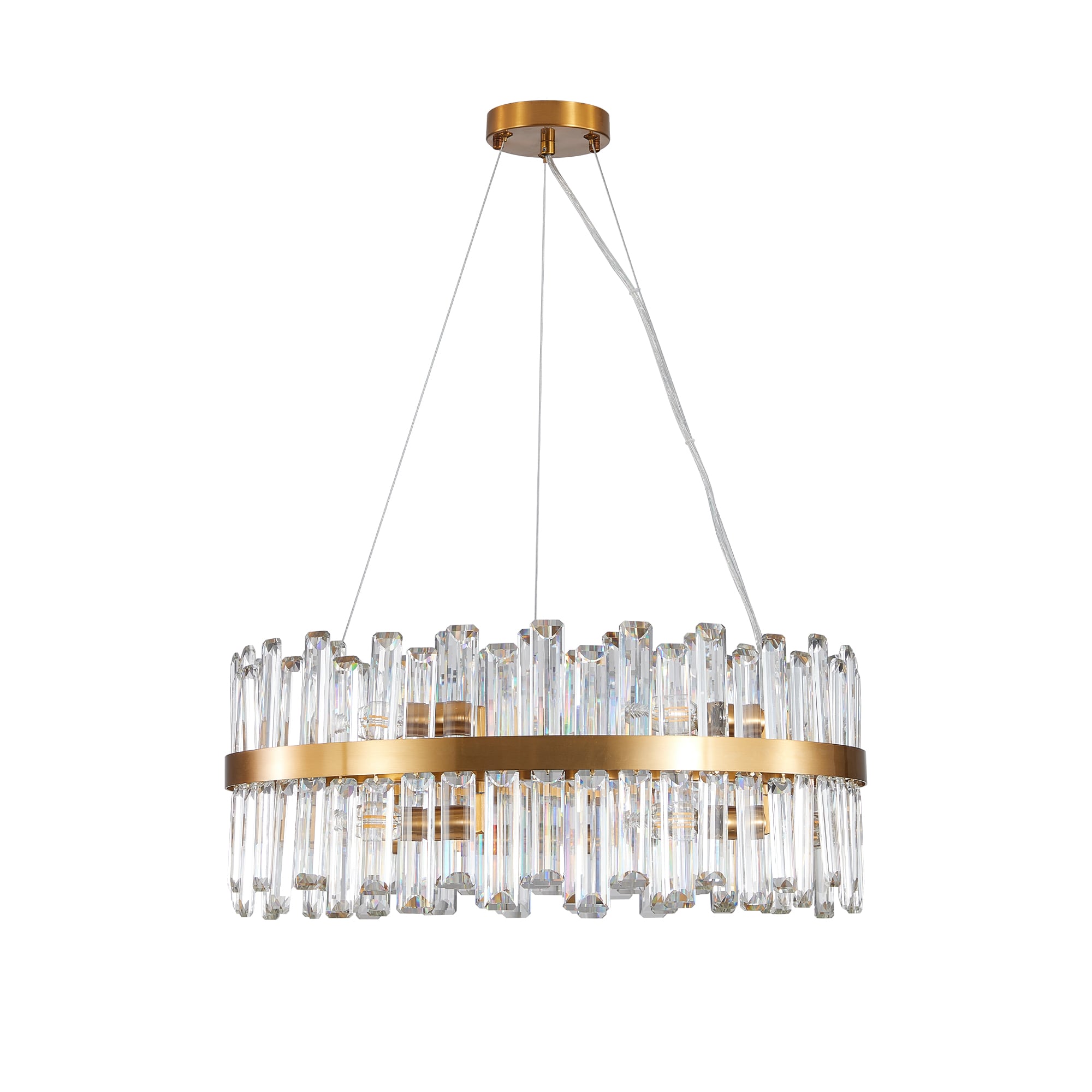 23.6 Inches Luxury Chandeliers Crystal Living Room Bedroom Decorative Lights Simple Modern Dining Room LED Lighting,for Home Decor (Bulbs Not Included)
