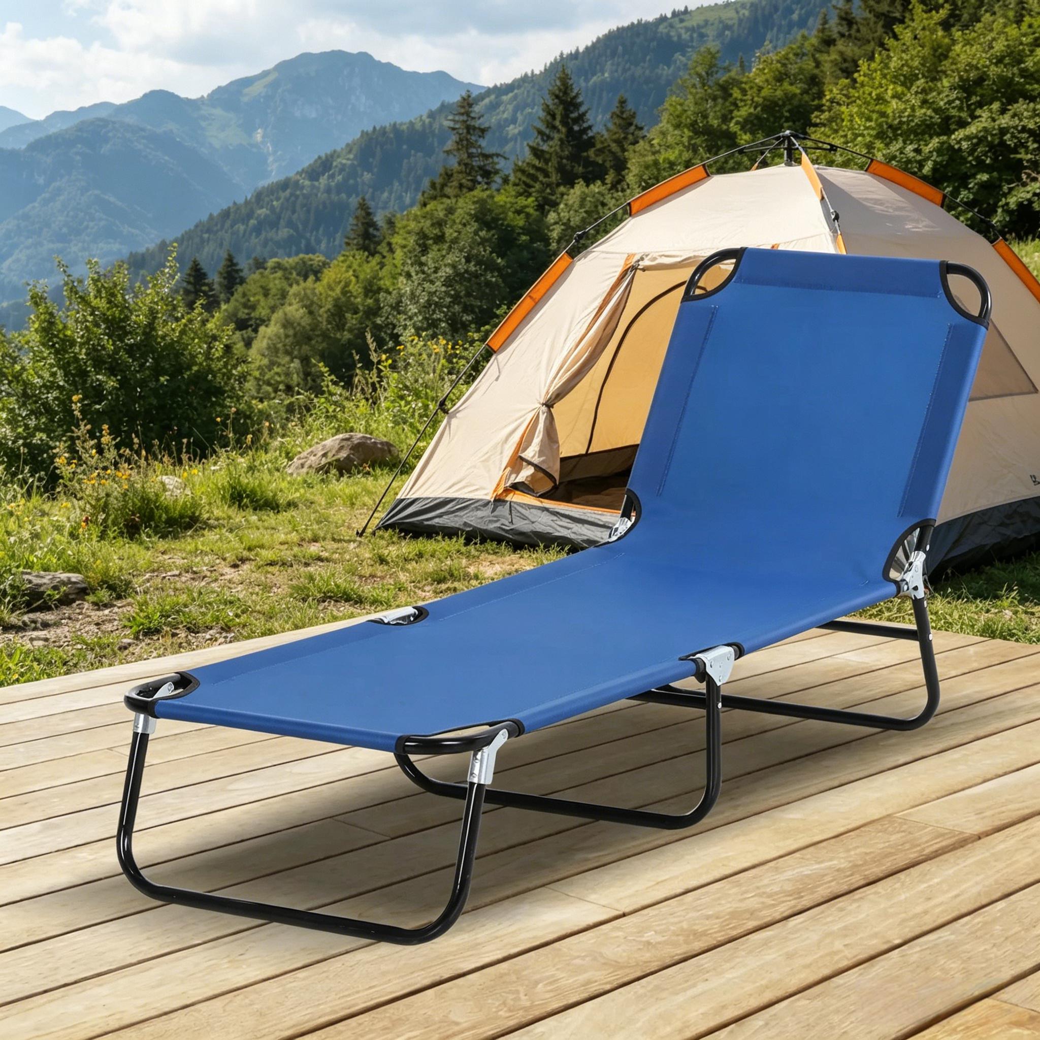 olding Chaise Lounge Pool Chairs, Outdoor Sun Tanning Chairs with 5-Level Reclining Back