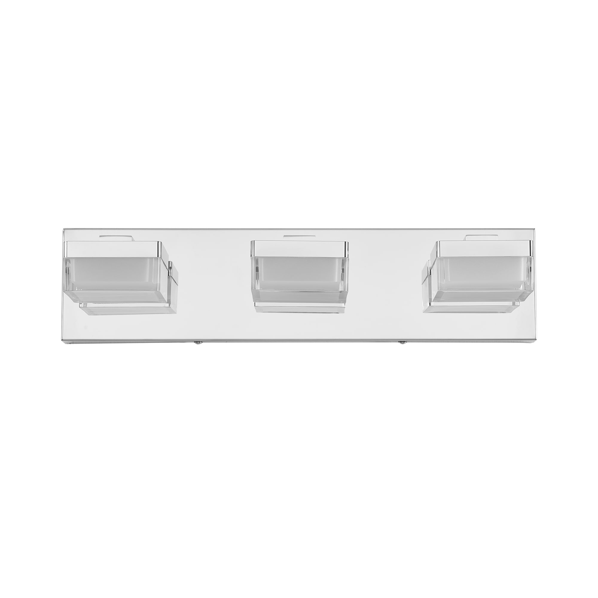 Modern Chrome LED Vanity Light, 3-Lights Wall Sconce for Bathroom and Mirror, Sleek Minimalist Design, Energy-Efficient, Easy to Install