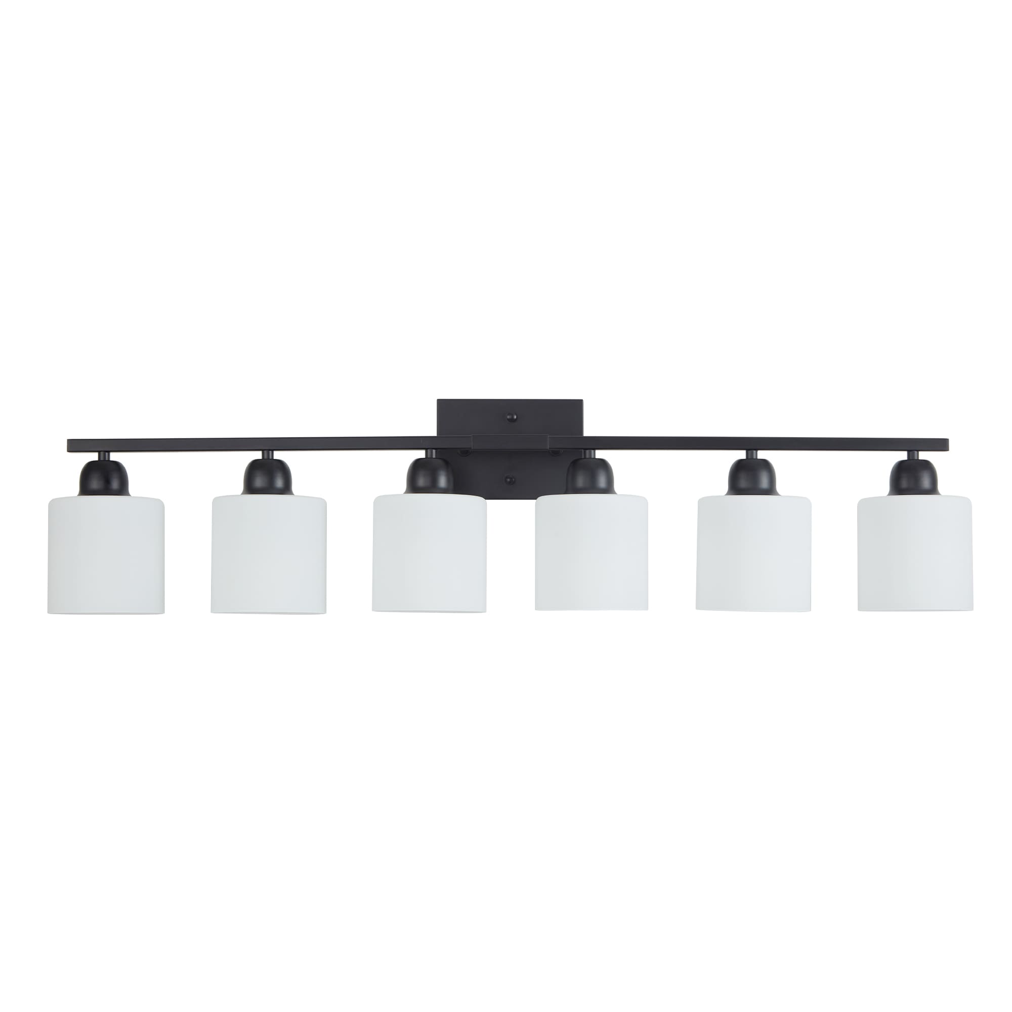 6-Light Black Vanity Lights, 38'' Modern Bathroom Vanity Lighting Fixtures for Mirror, Matte Bathroom Lighting Fixtures, Black Wall Sconces for Bedroom Living Room