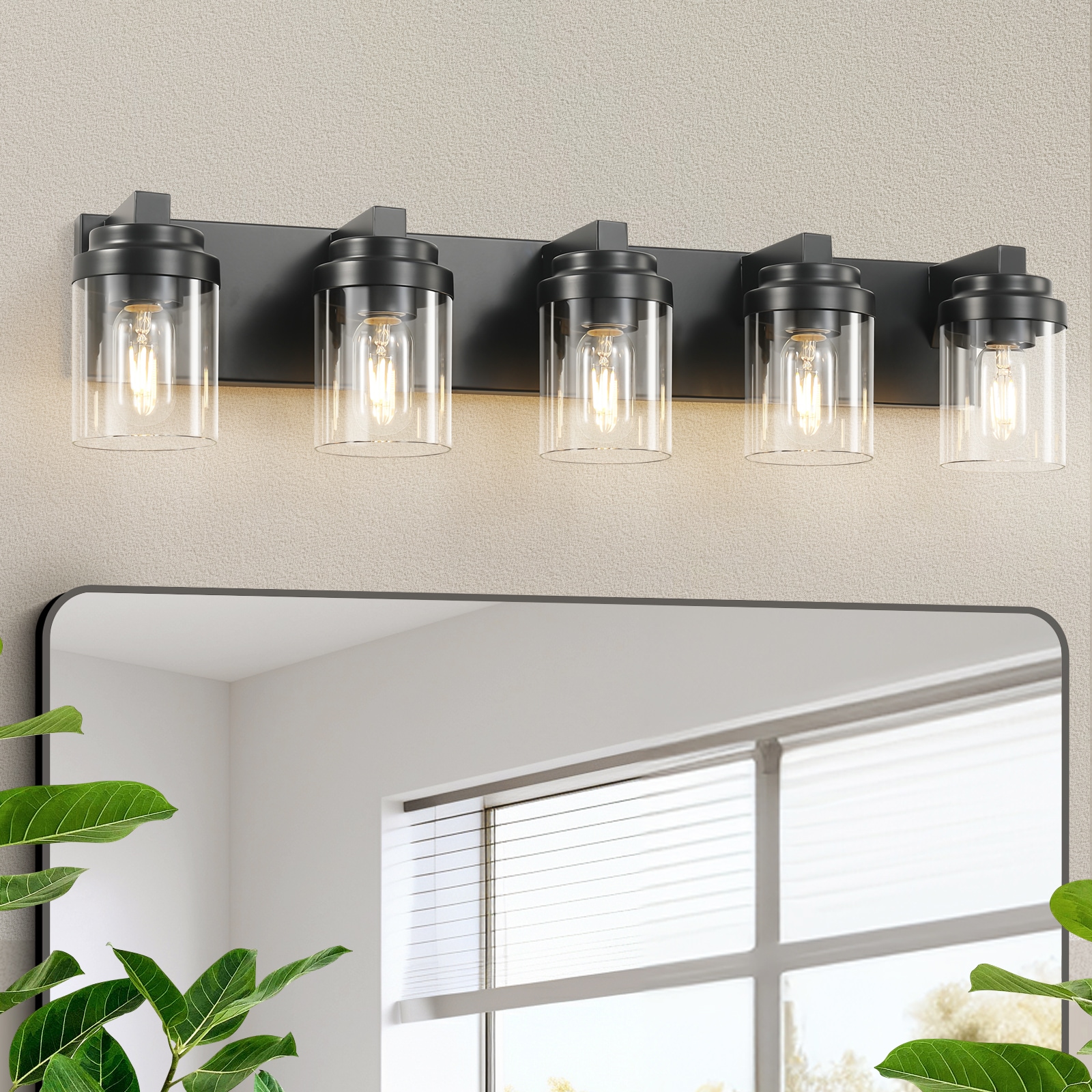 5-Light Bathroom Vanity Light Bathroom Light Fixtures Over Mirror, 31