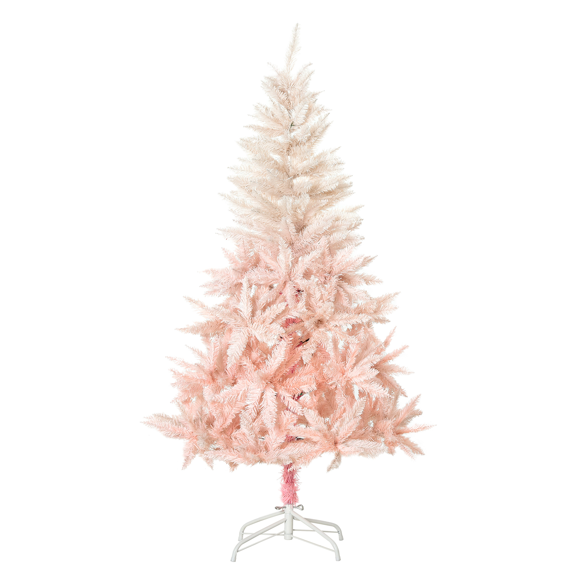5FT Pink Artificial Christmas Tree Holiday Home Decoration Ornament w/ Metal Stand Fully Pretty Home Office Joy