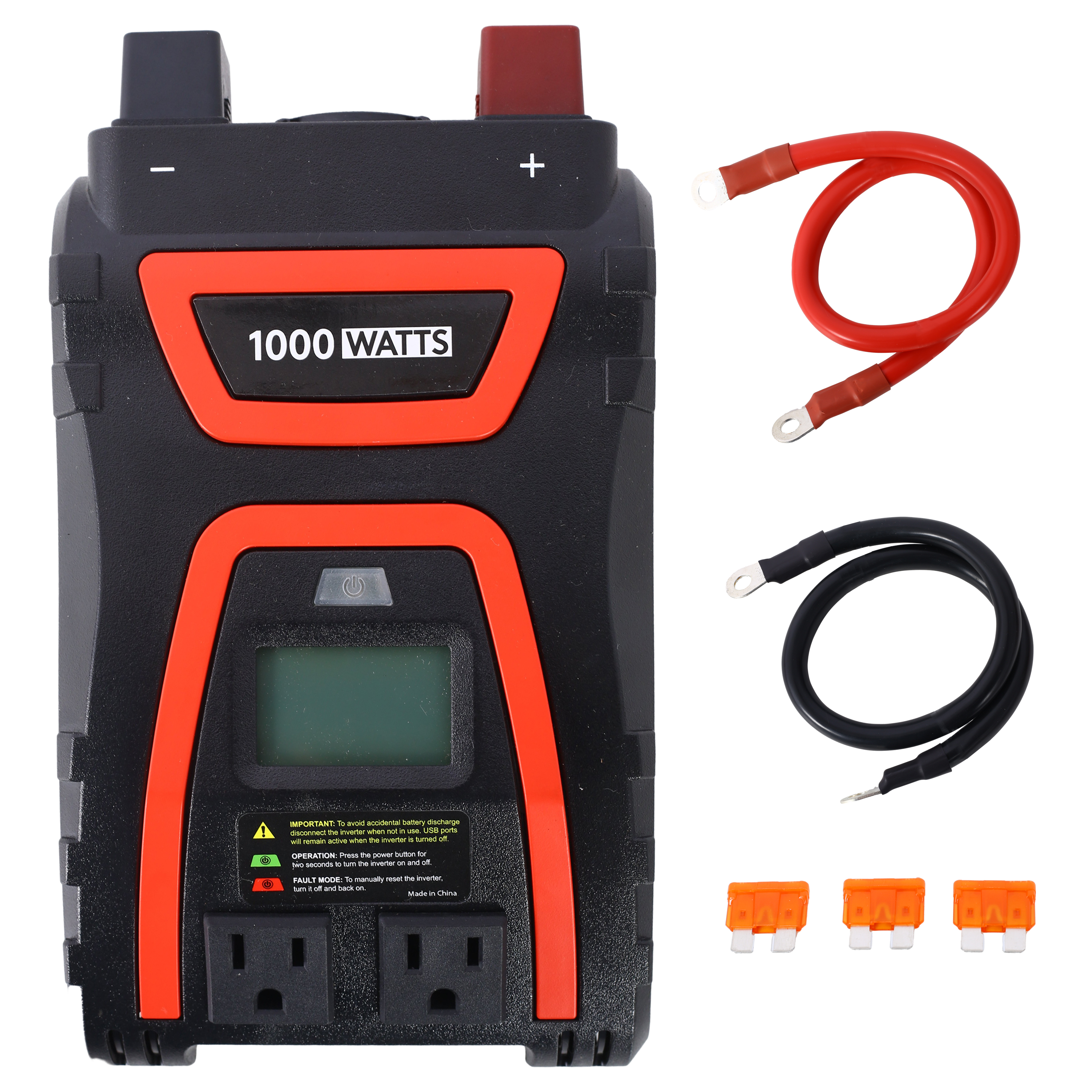 1000 Watts Power Inverter Modified Sine Wave Car LED Display , Portable AC Power  Emergencies, Job Sites, Trucks Boats O
