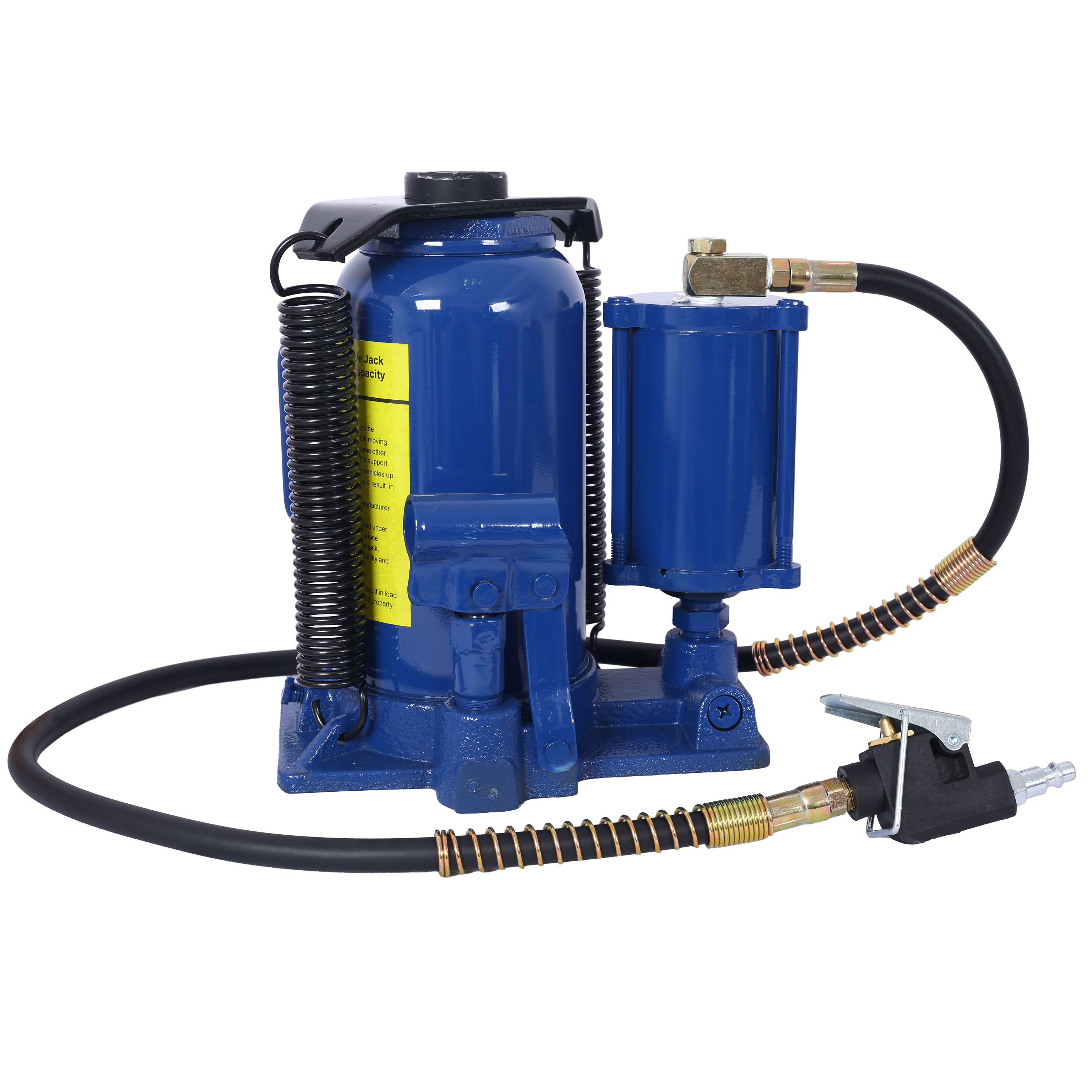 Air Hydraulic Bottle Jack, 20 Ton/44029 LBS All Welded Bottle Jack, 10.2-19.7 inch Lifting Range, Manual Handle and Air , Blue