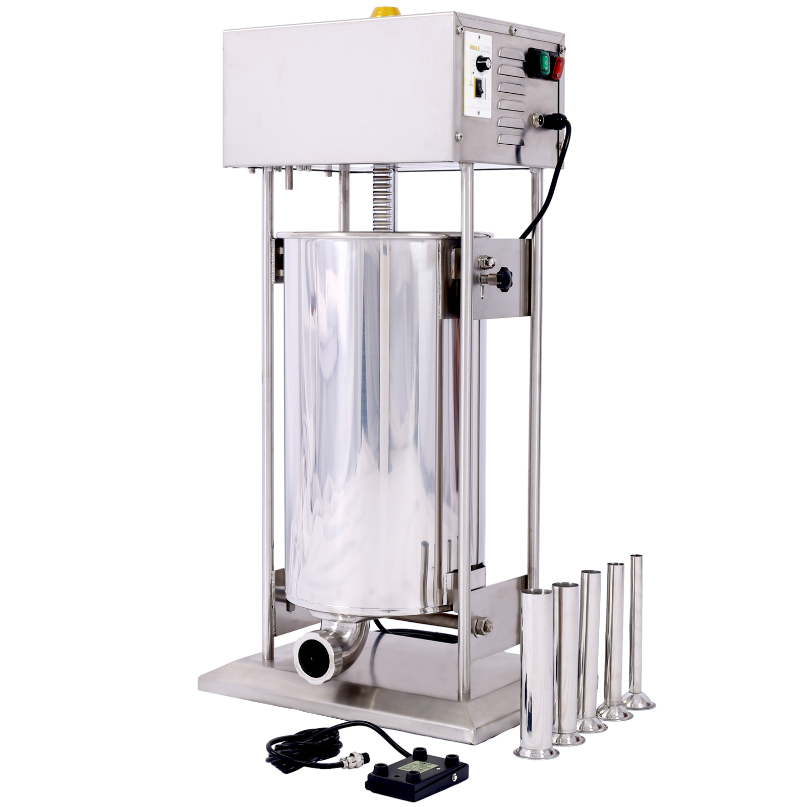 Electric Sausage Filler 20L Sausage Maker Stainless Steel Sausage Stuffer  110V 250W Sausage SSteel Stuffing Tubestuffer, Silver
