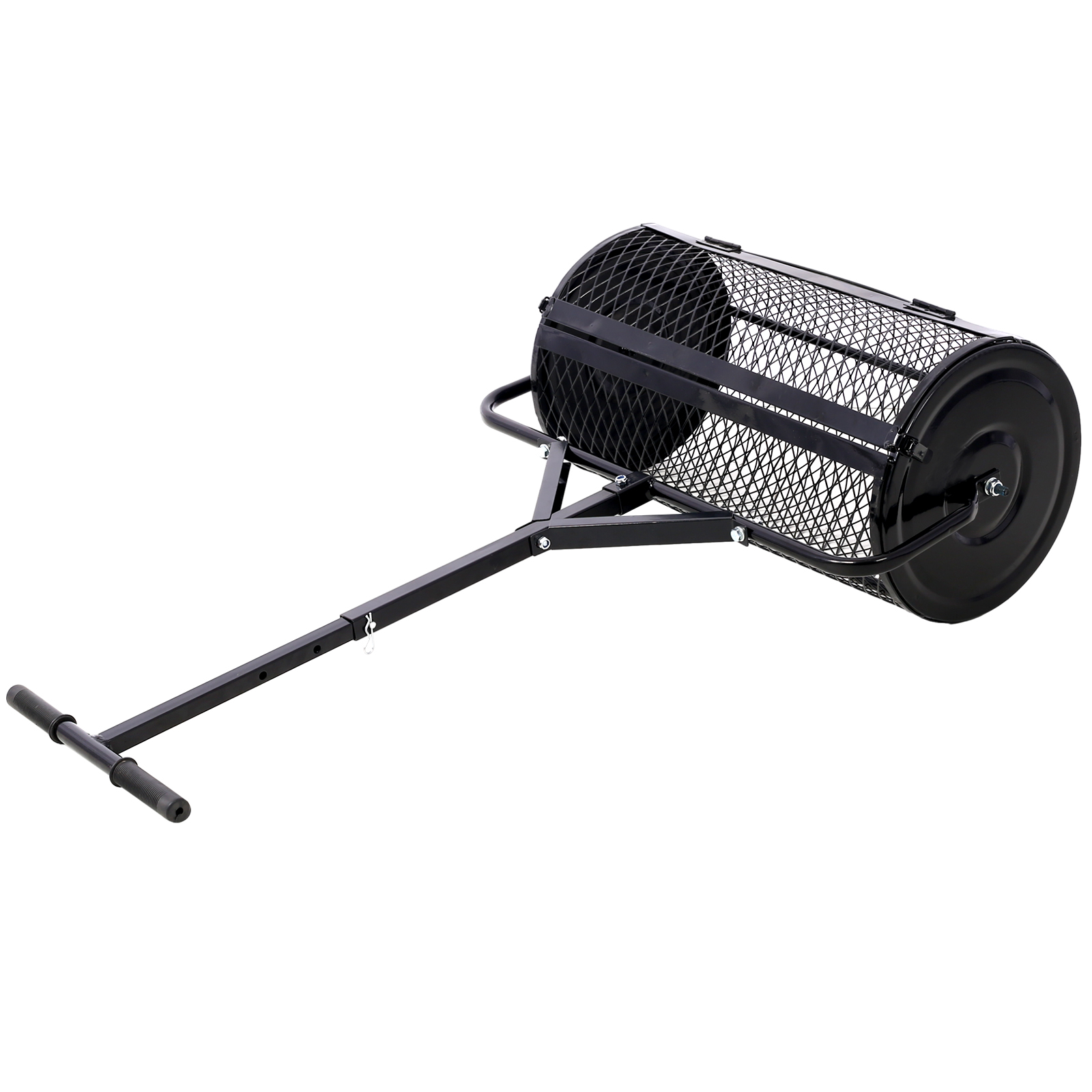 Peat Moss Spreader 24inch,Compost Spreader Metal Mesh,T shaped Handle for planting seeding,Lawn and Garden Care Manure S