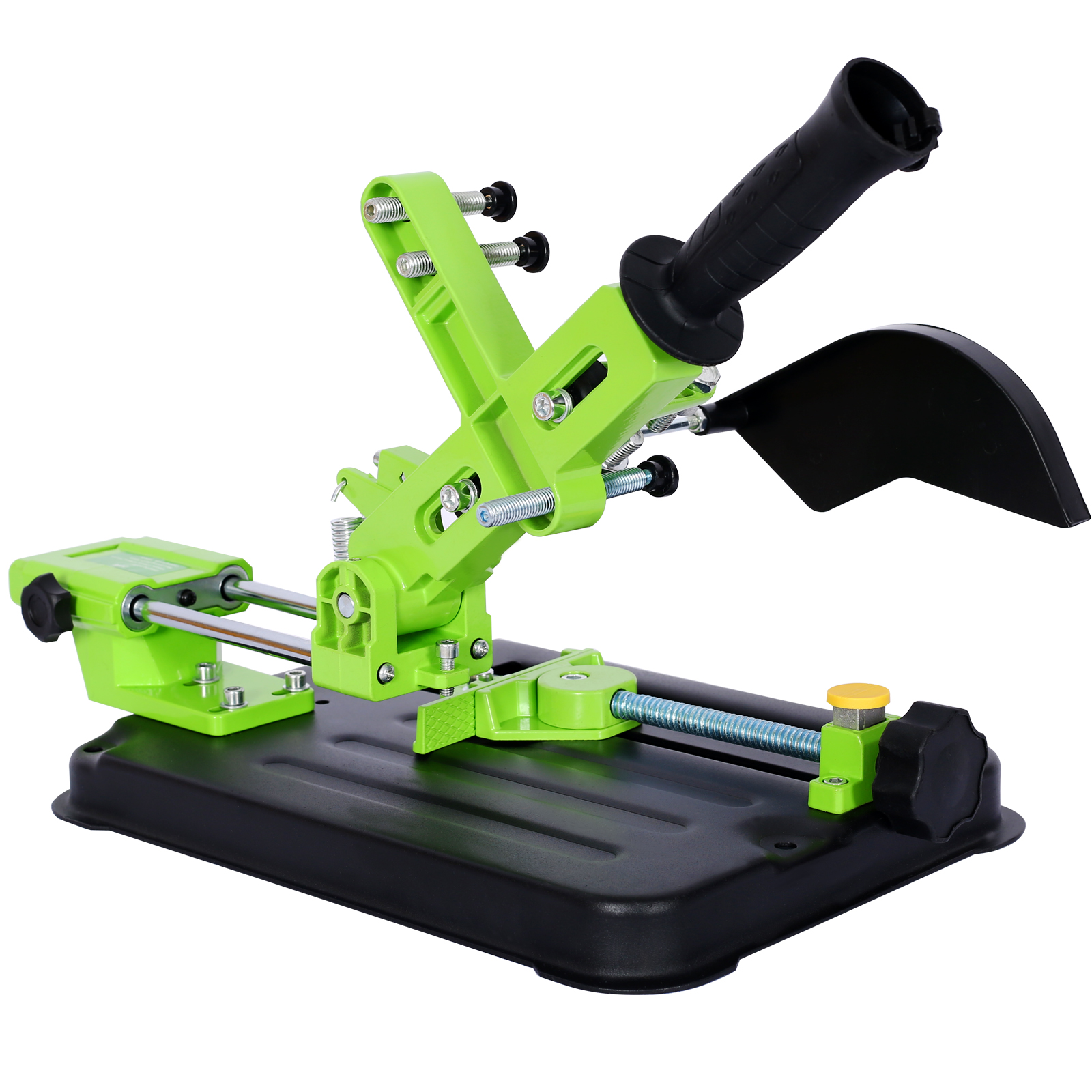Universal Angle Grinder Stand,Grinder HOlder Sliding Handle bracket,Upgraded Cast Iron Base ,Cutting Angle Adjustable fo, Green