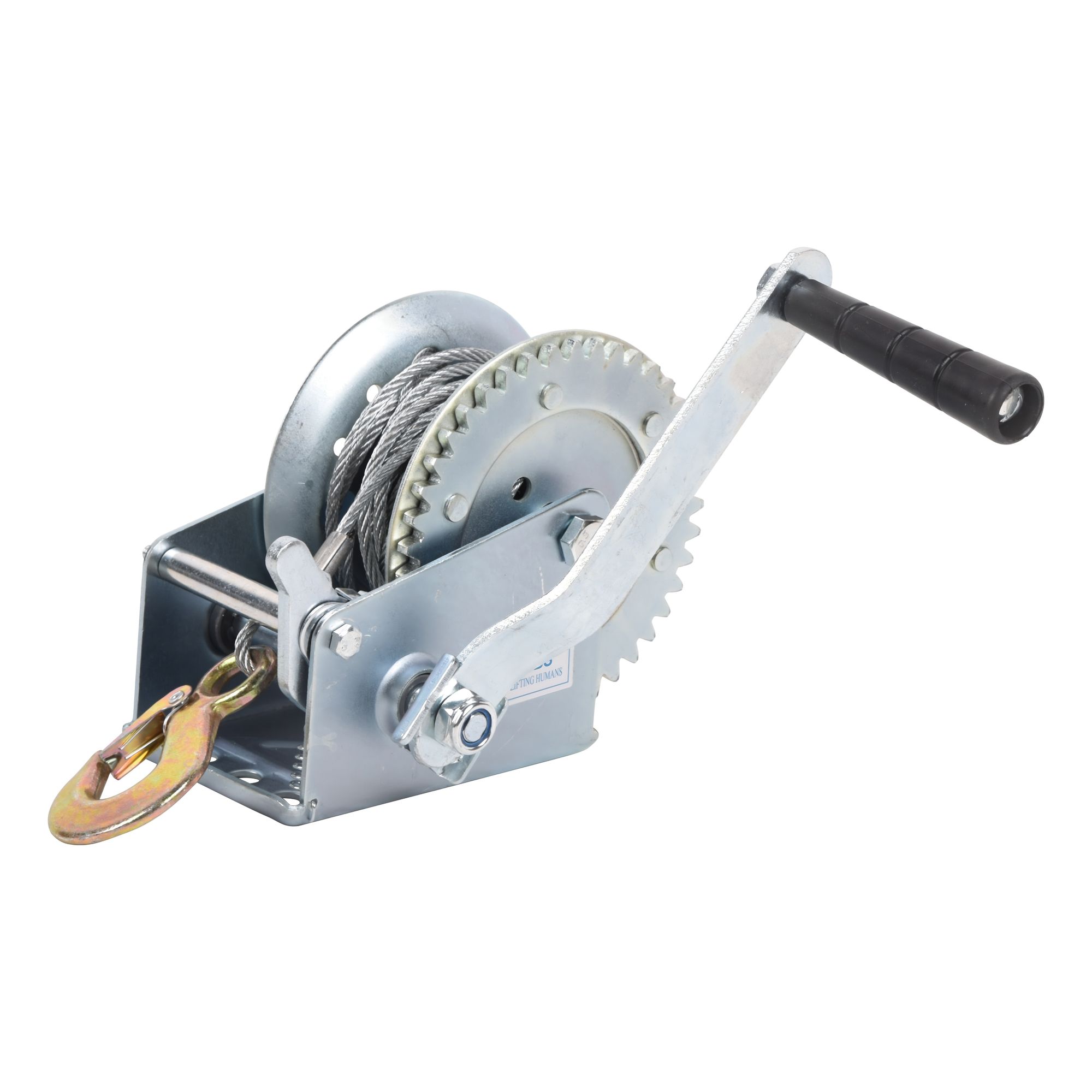 Hand Winch Boat Trailer Winch 1200lbs Heavy Duty Hook with 33ft Steel Cable Hand Crank Winch, Two Way Ratchet Boat Winch for Trailer Truck ATV Boat Marine - size: size