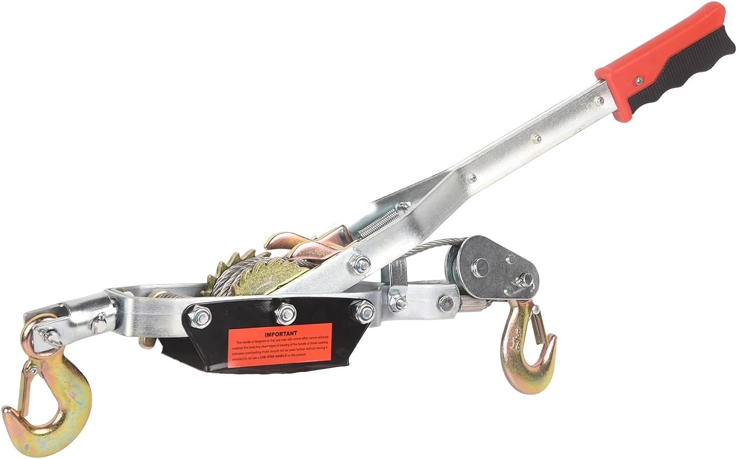 Winch Ratchet Tool, Gear Power Puller,Pulling Boat Marine,Heavy Duty Cable Come Along Tool,Automotive Hoist Winch Puller - Type: 8800 Lbs