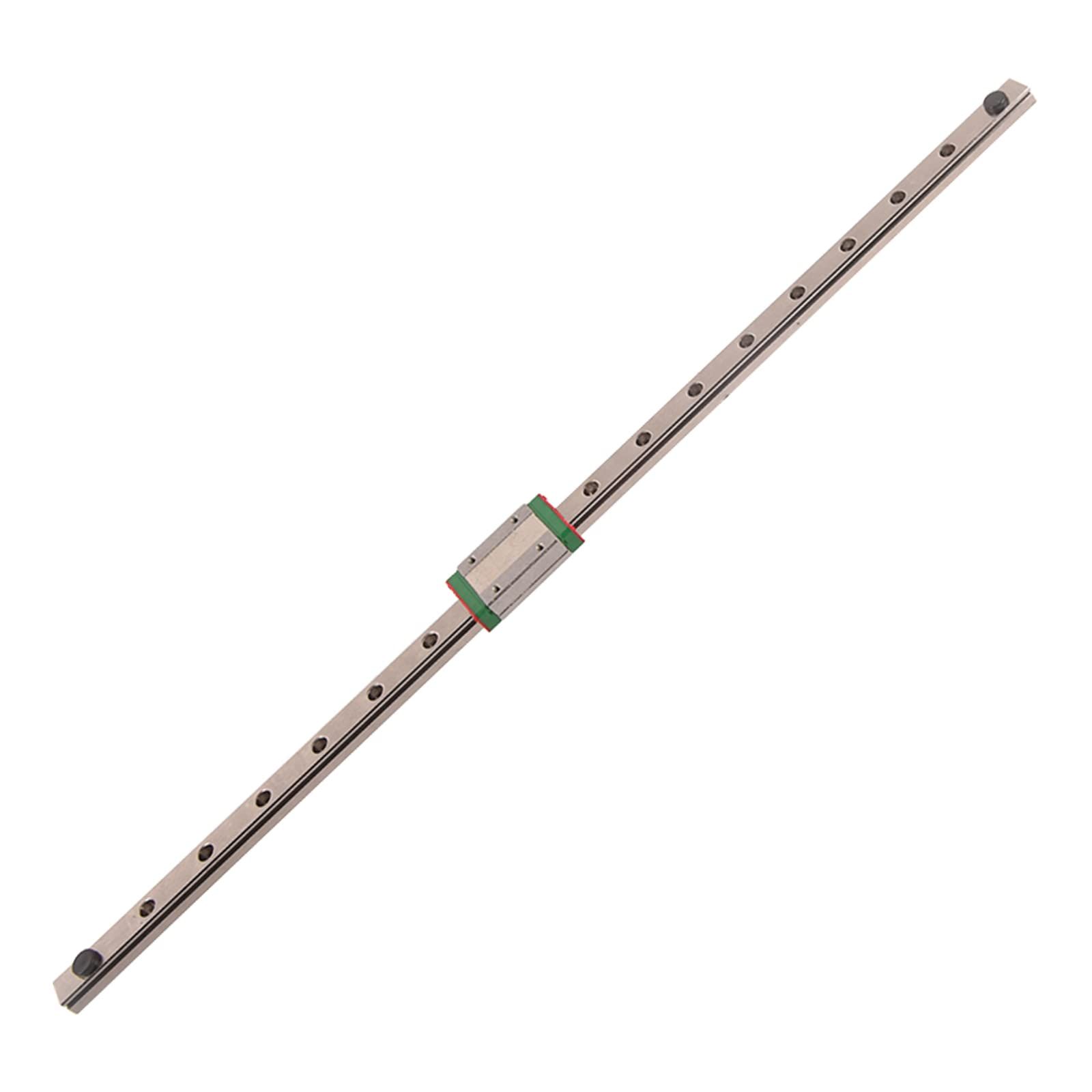 MGN12H Linear Rail Guide with 2 Stainless Steel Carriage Blocks for 3D Printers, CNC Machine Upgrade, Machining and Other Linear Motion Measurement Equipments - size: 450mm