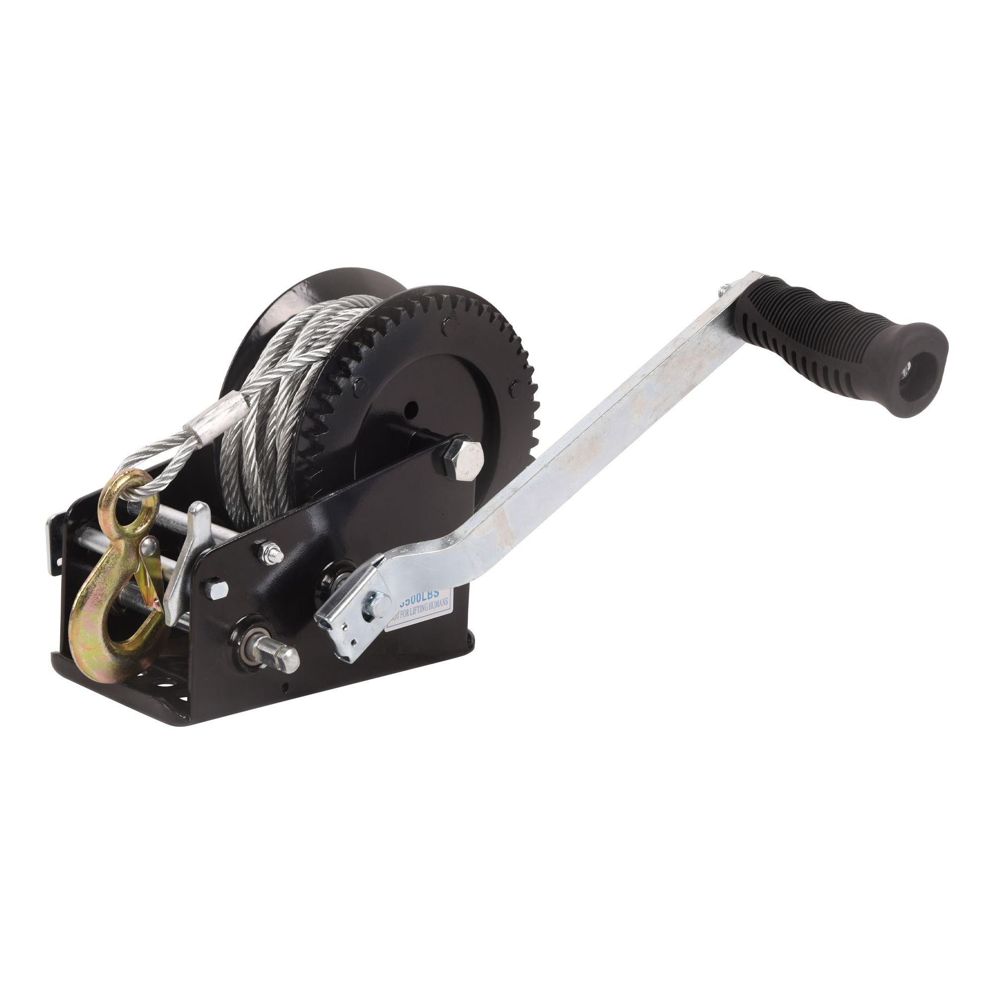 Hand Winch Boat Trailer Winch Heavy Duty Hook Steel Cable, Ratchet Manual Operated Winch for Trailers ATV UTV Boat Marine - lbs: size