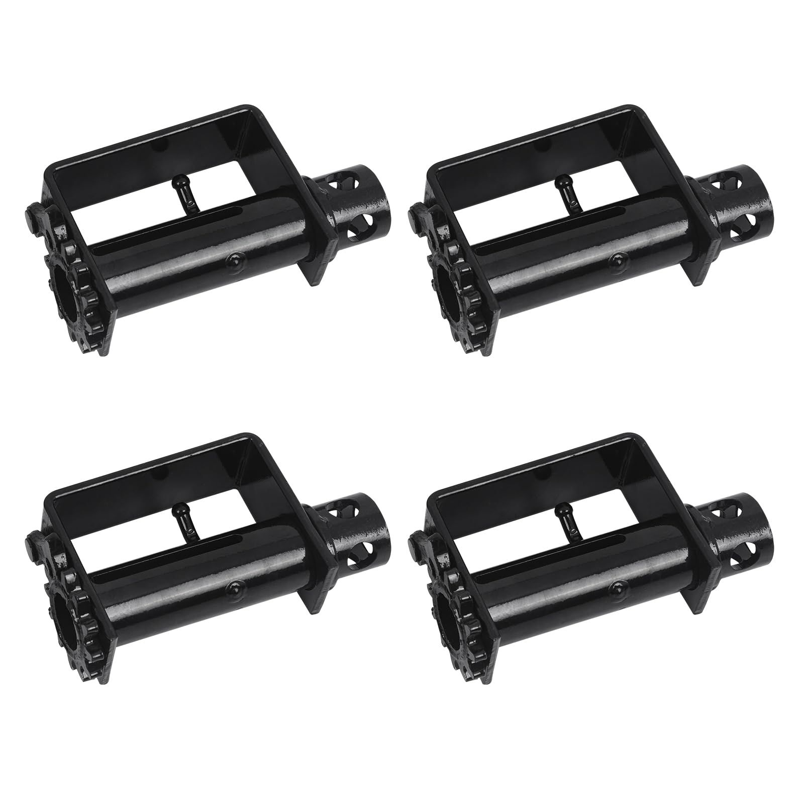 4 Pack Trailer Winch, Heavy Duty Weld-On Winch for Flatbed Trailers, Truck Lashing Winch for Webbing Within 2.75
