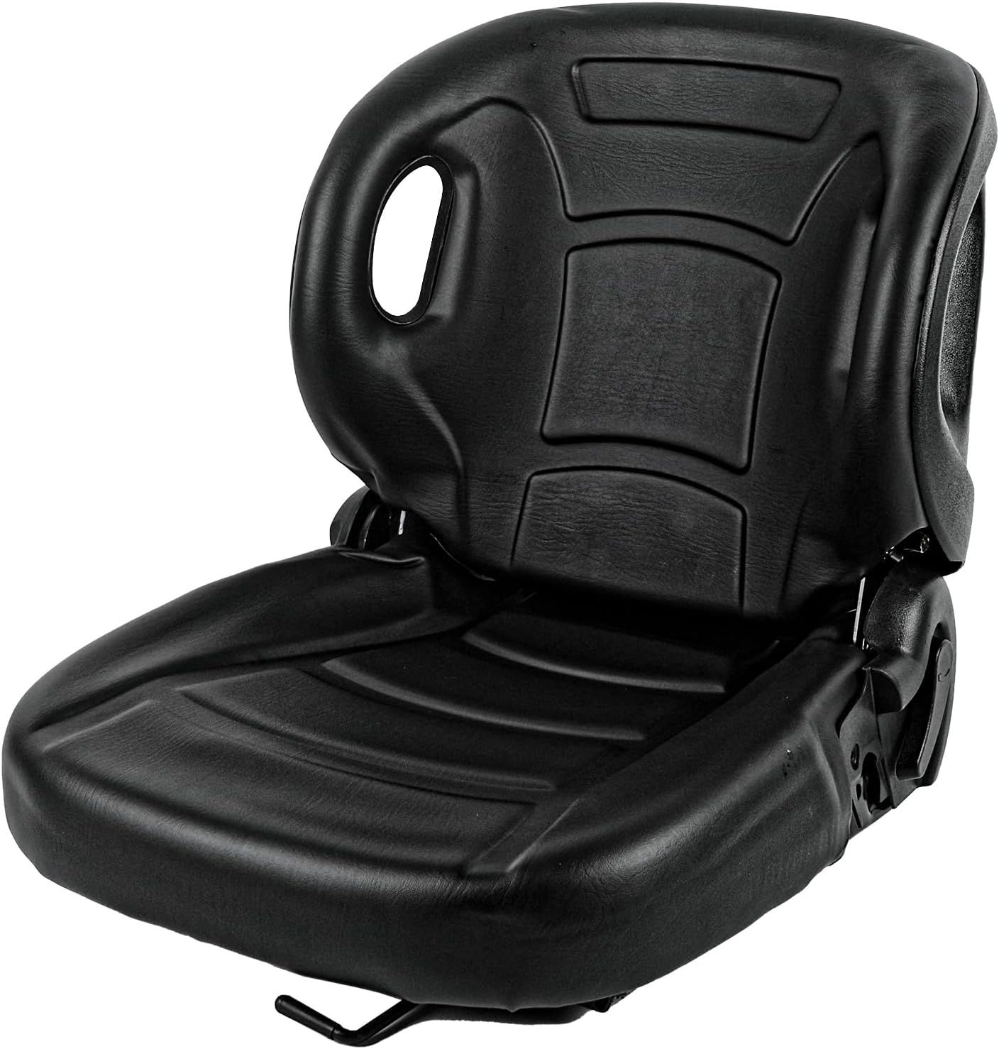Universal Forklift Seat,Fold Down Forklift Seat with Adjustable Angle Backrest,PVC Leather Seat for Mini Digger Forklift Excavator,Loader,Dozers,Tractors - type: C0002