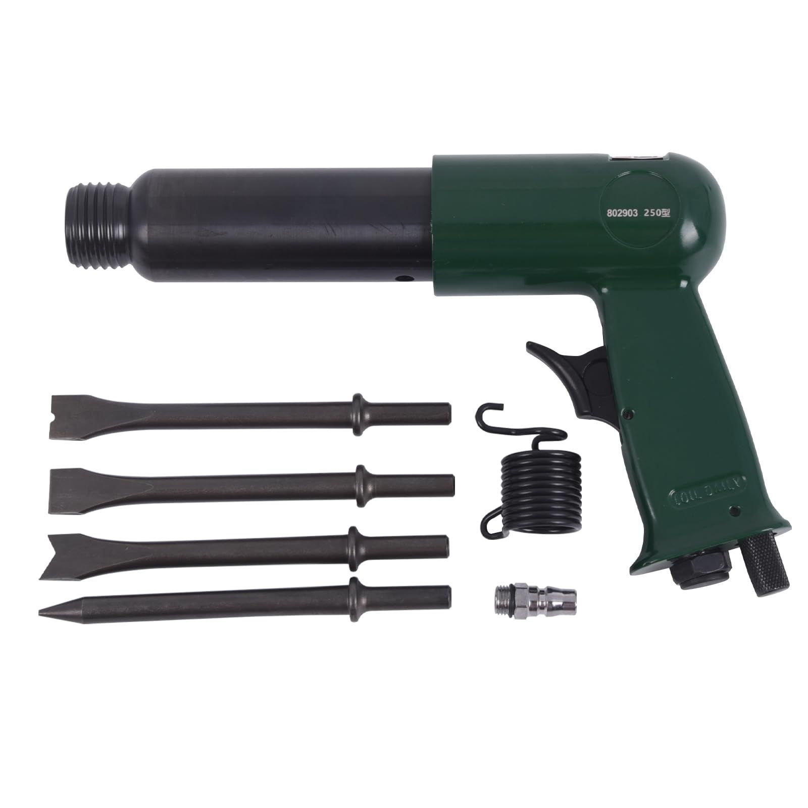 Air Hammer Kit, with Quick Change Retainer and 4 Chisels 1/4