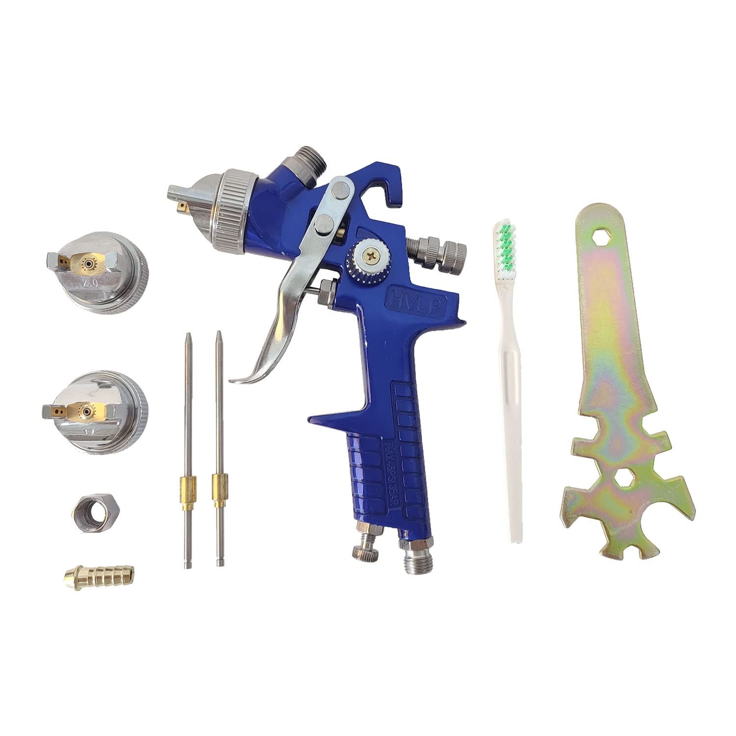 Hvlp Spray Gun Set, HVLP Air Gravity Spray Gun Set with Replaceable 3 Nozzles, 1.4/1.7/2.0mm and 600ml Nozzle for Cake Decoration, Model Making, Car Prime, Furniture Surface Painting