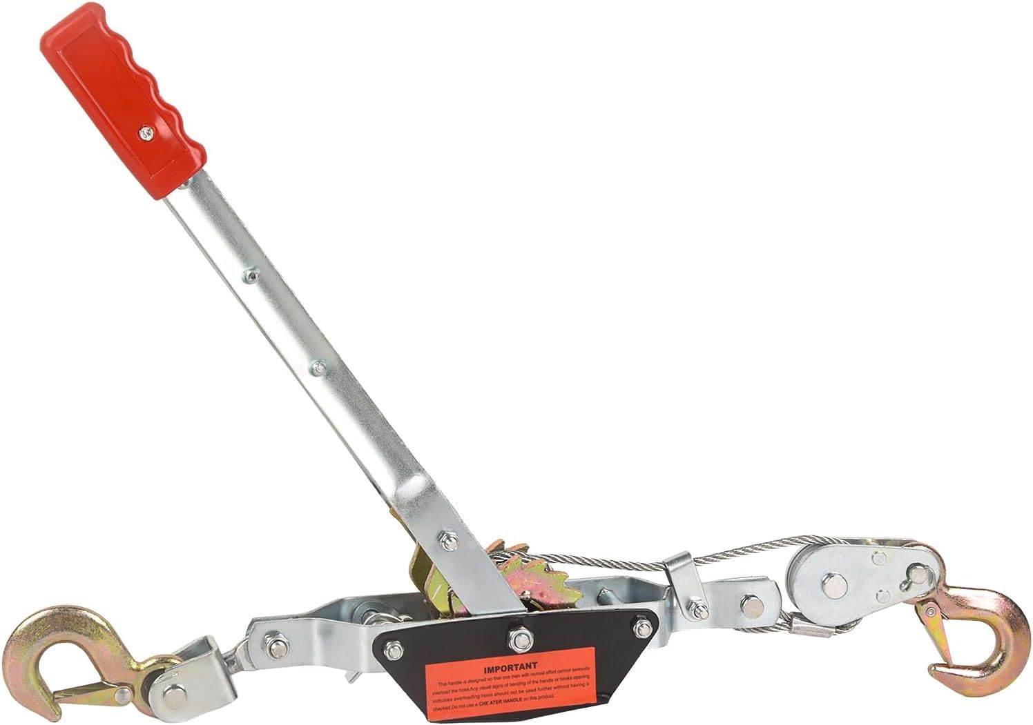 Winch Ratchet Tool, Gear Power Puller,Pulling Boat Marine,Heavy Duty Cable Come Along Tool,Automotive Hoist Winch Puller - Type: 4400 Lbs
